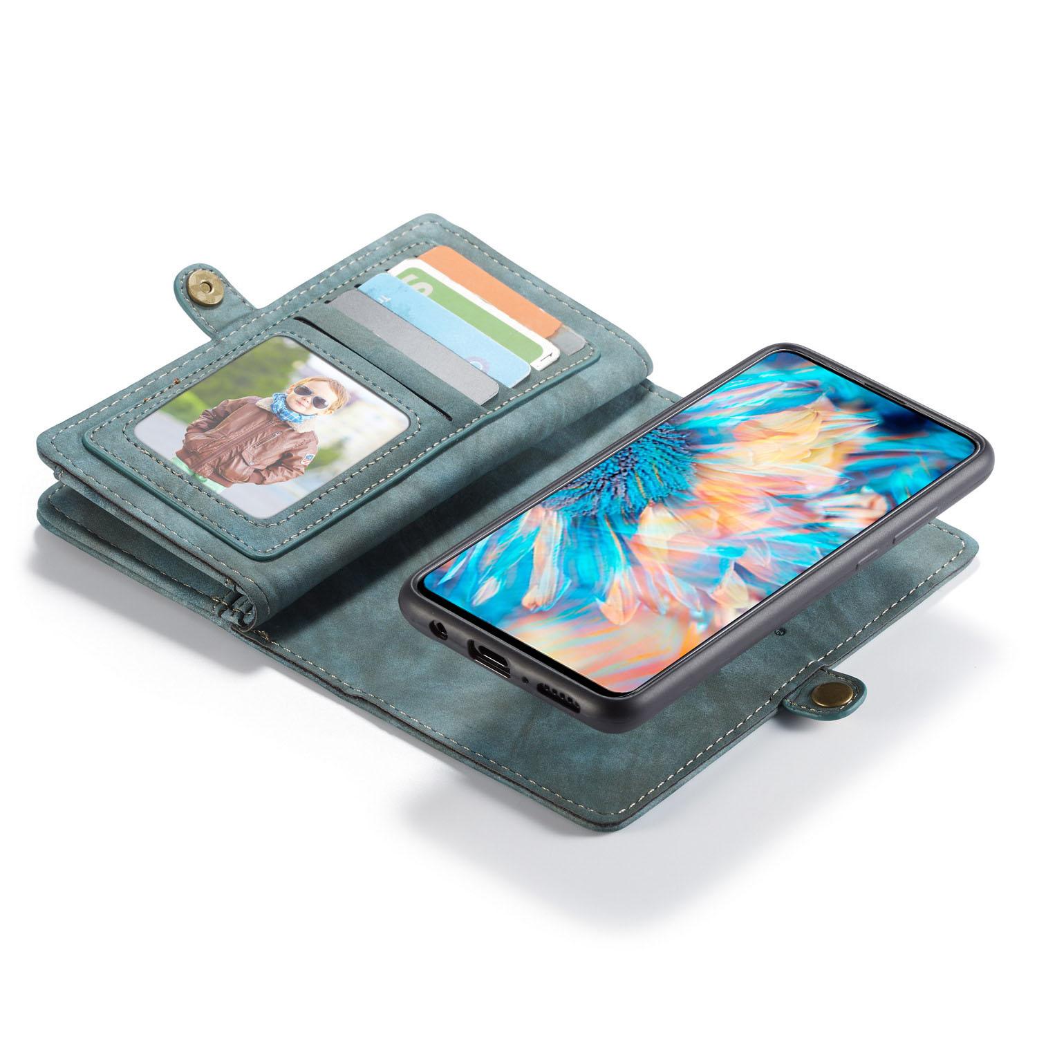 Étui portefeuille multi-cartes Samsung Galaxy A71, Bleu