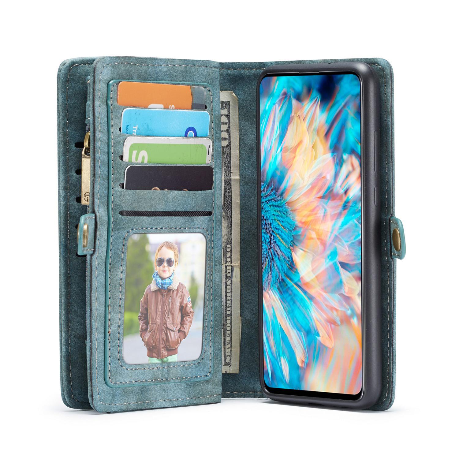 Étui portefeuille multi-cartes Samsung Galaxy A71 Bleu