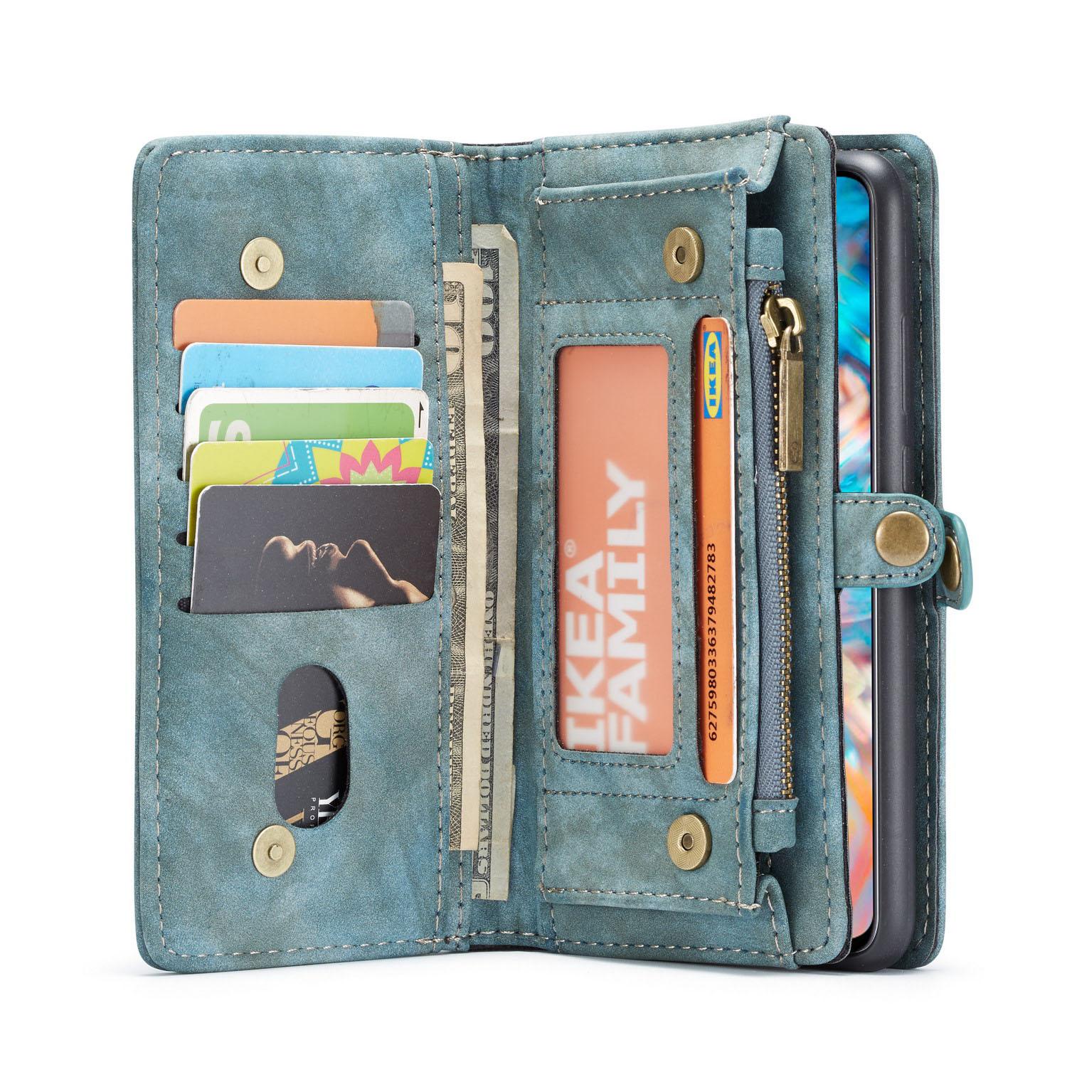Étui portefeuille multi-cartes Samsung Galaxy A71, Bleu