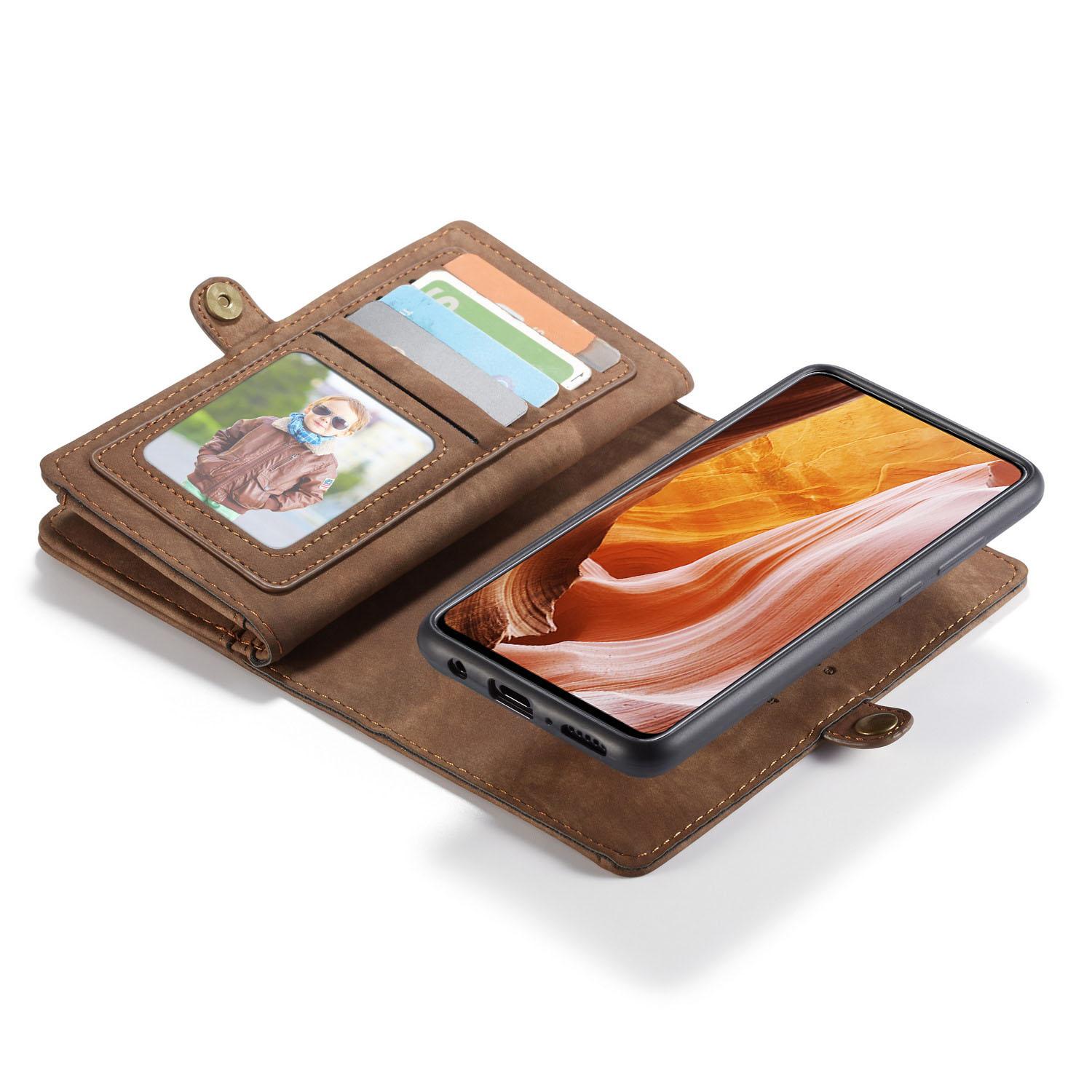 Étui portefeuille multi-cartes Samsung Galaxy A71, Marron