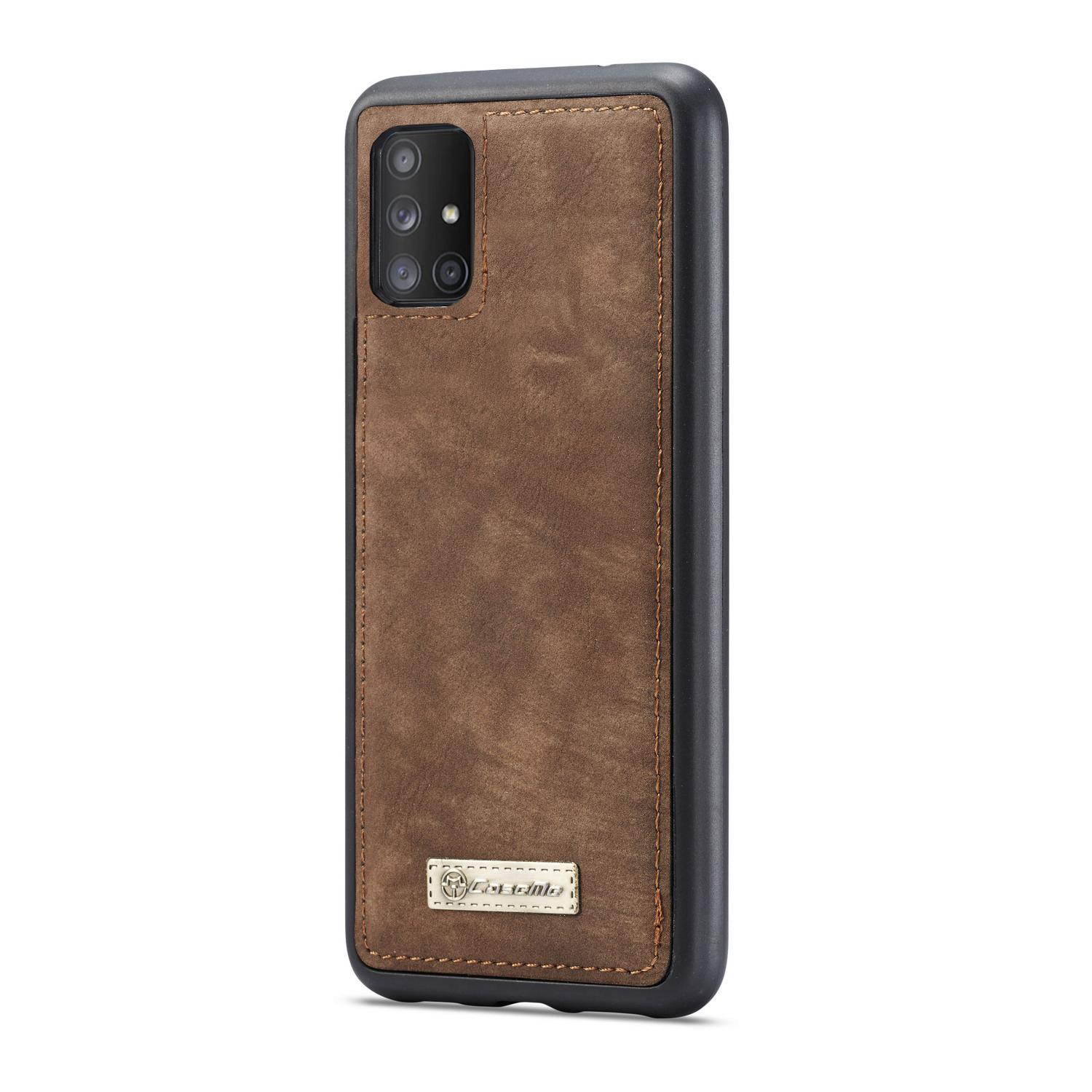 Étui portefeuille multi-cartes Samsung Galaxy A71, Marron