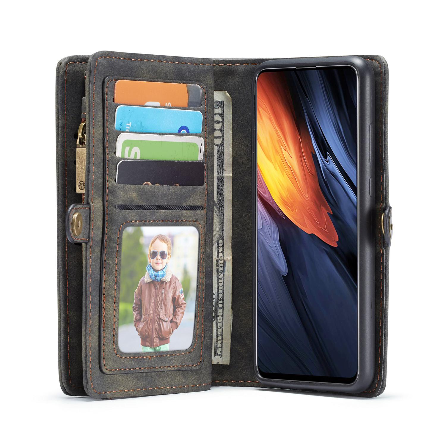 Étui portefeuille multi-cartes Samsung Galaxy A71 Gris