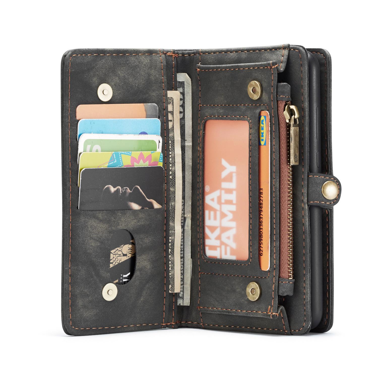 Étui portefeuille multi-cartes Samsung Galaxy A71, Gris