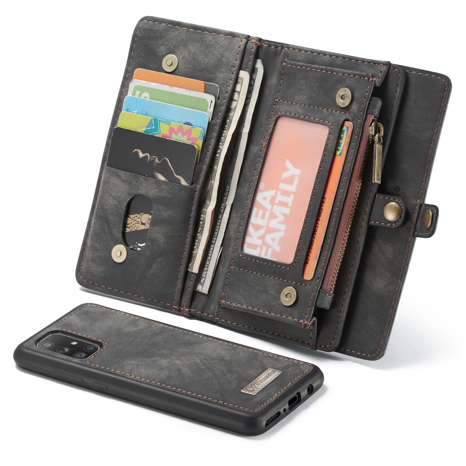 Étui portefeuille multi-cartes Samsung Galaxy A71, Gris