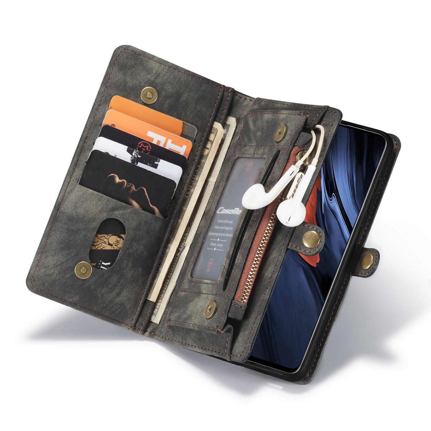 Étui portefeuille multi-cartes Samsung Galaxy A71, Gris