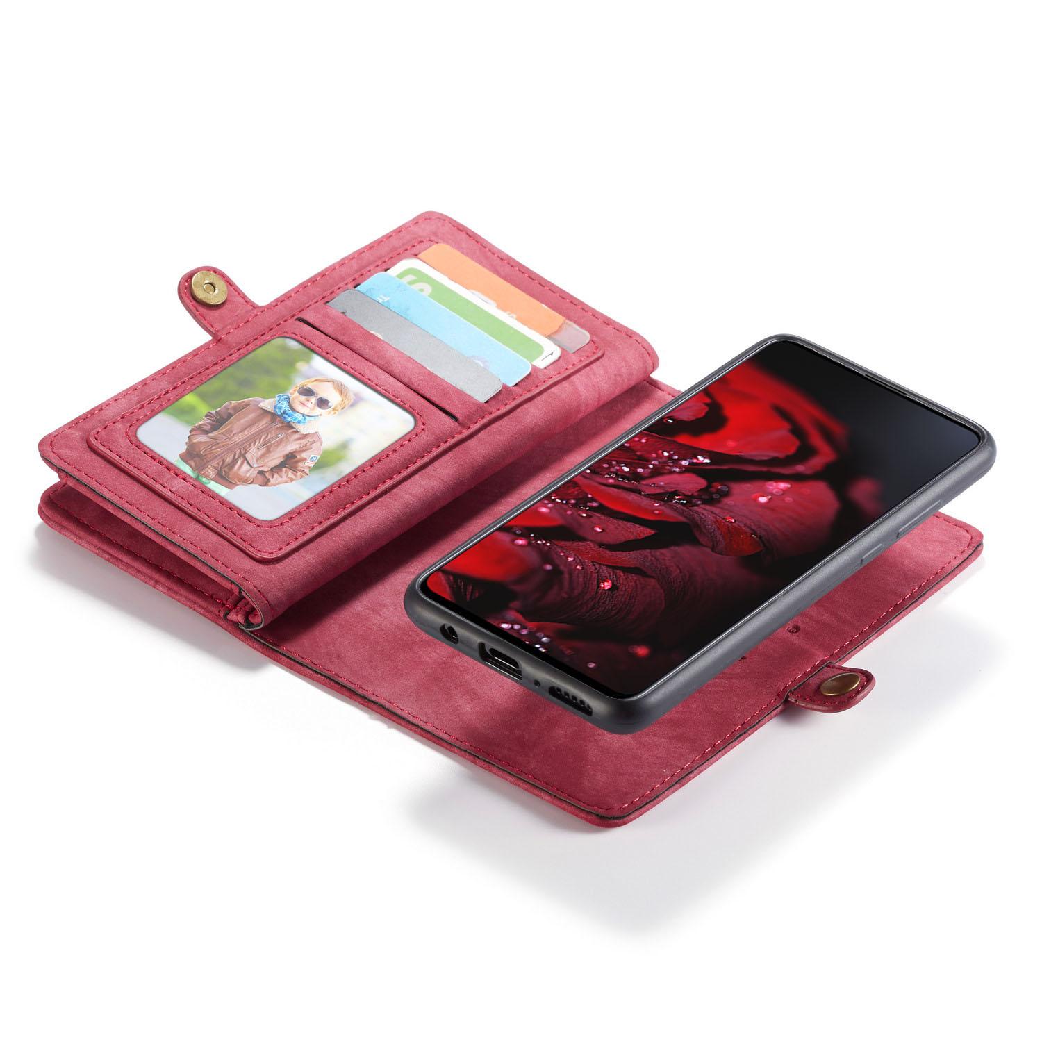 Étui portefeuille multi-cartes Samsung Galaxy A71, Rouge
