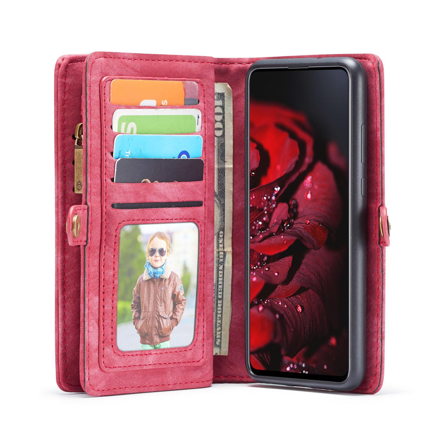 Étui portefeuille multi-cartes Samsung Galaxy A71, Rouge