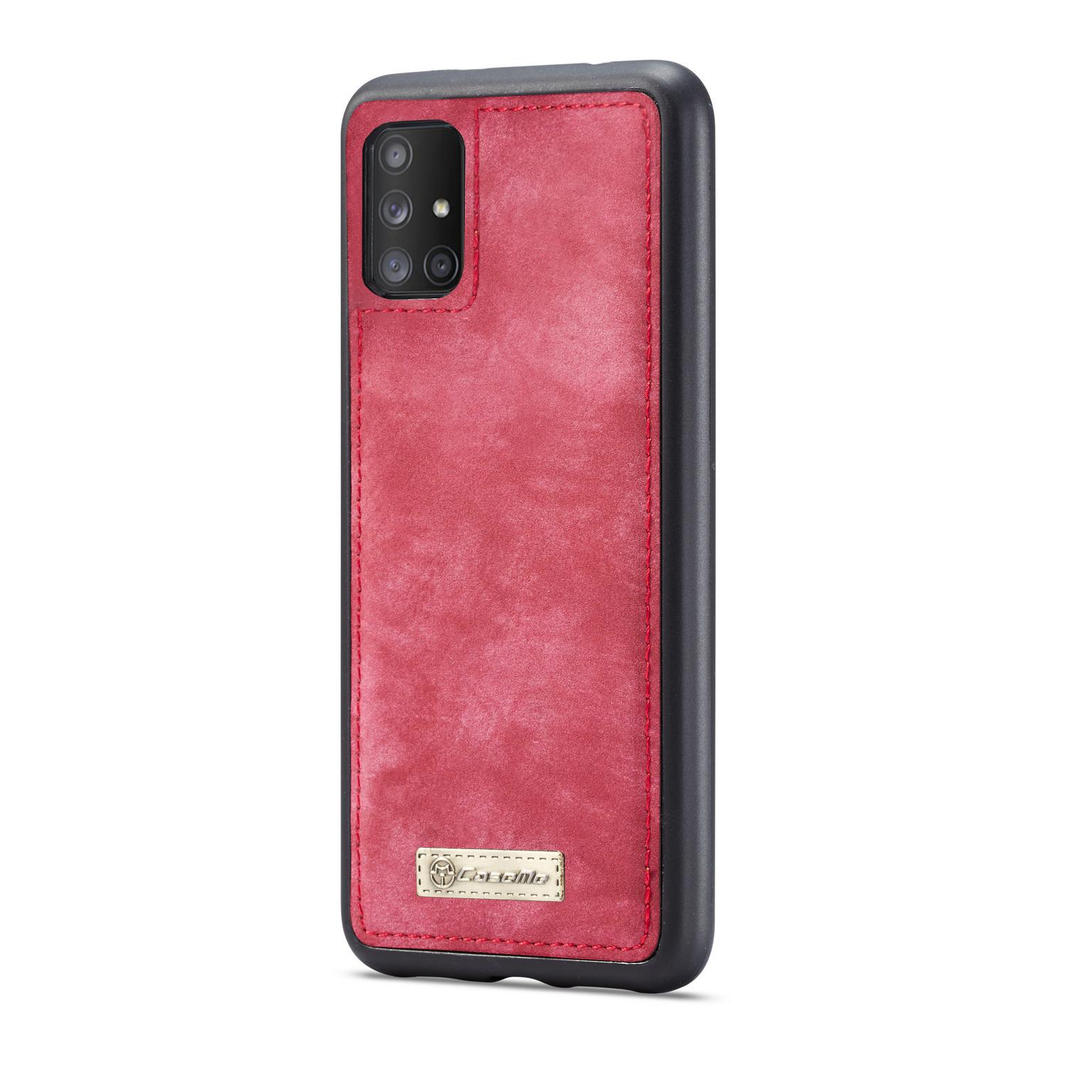 Étui portefeuille multi-cartes Samsung Galaxy A71, Rouge