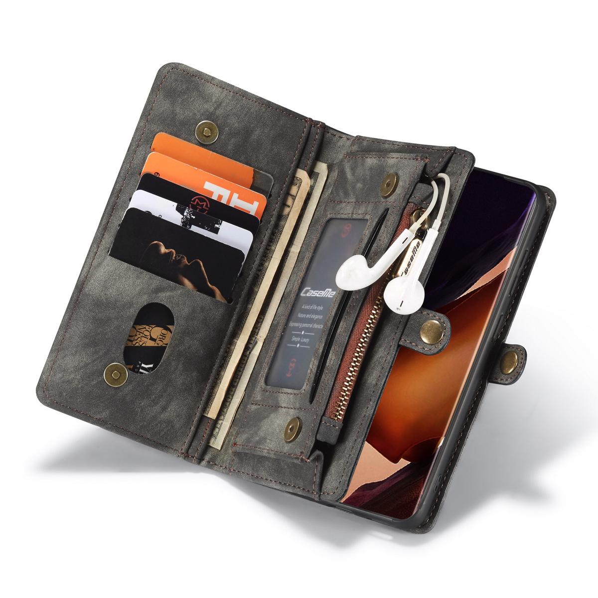 Étui portefeuille multi-cartes Samsung Galaxy Note 20 Ultra, Gris