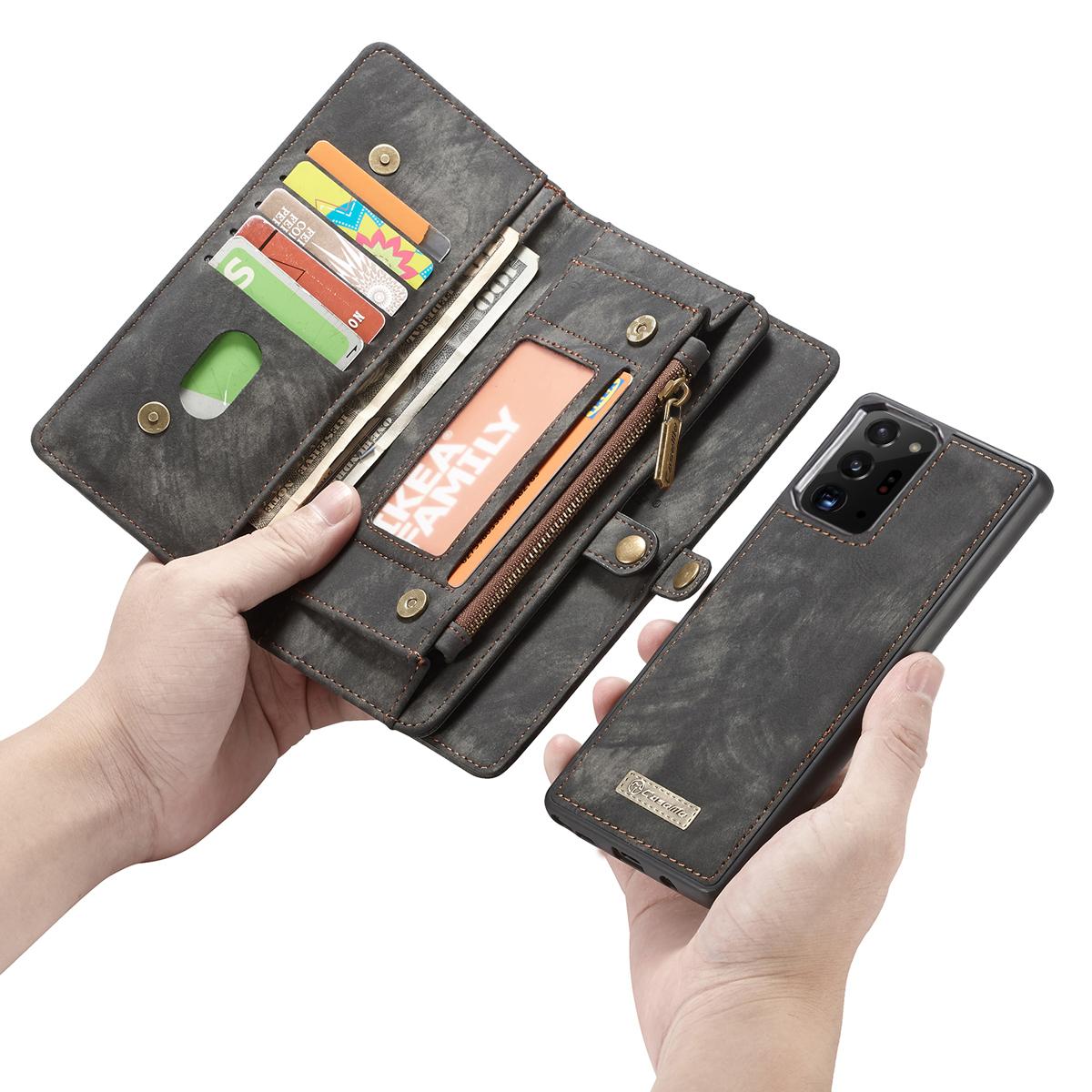 Étui portefeuille multi-cartes Samsung Galaxy Note 20 Ultra, Gris