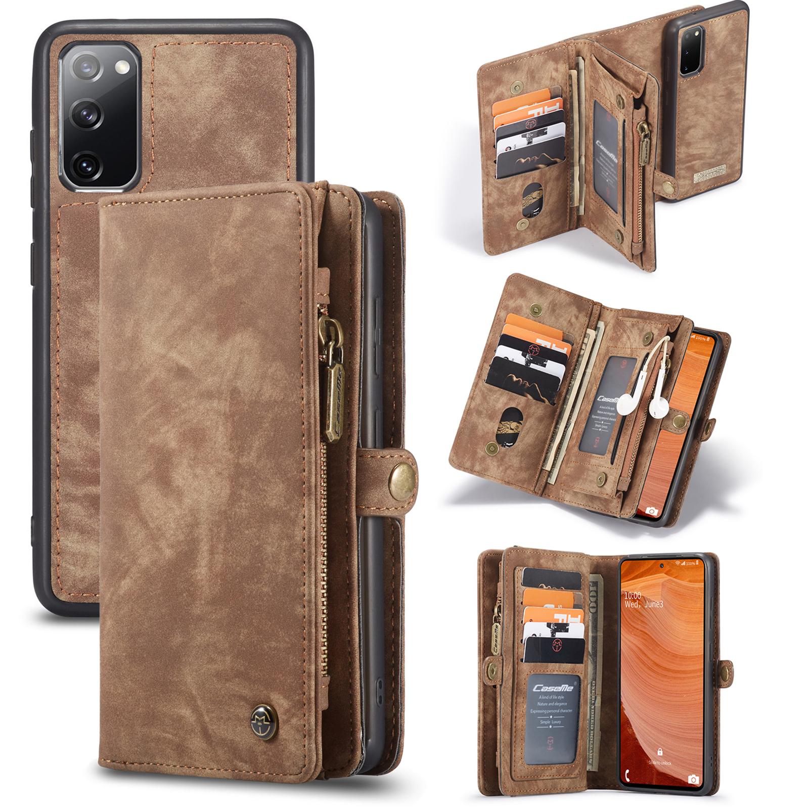 Étui portefeuille multi-cartes Samsung Galaxy S20 FE, Marron