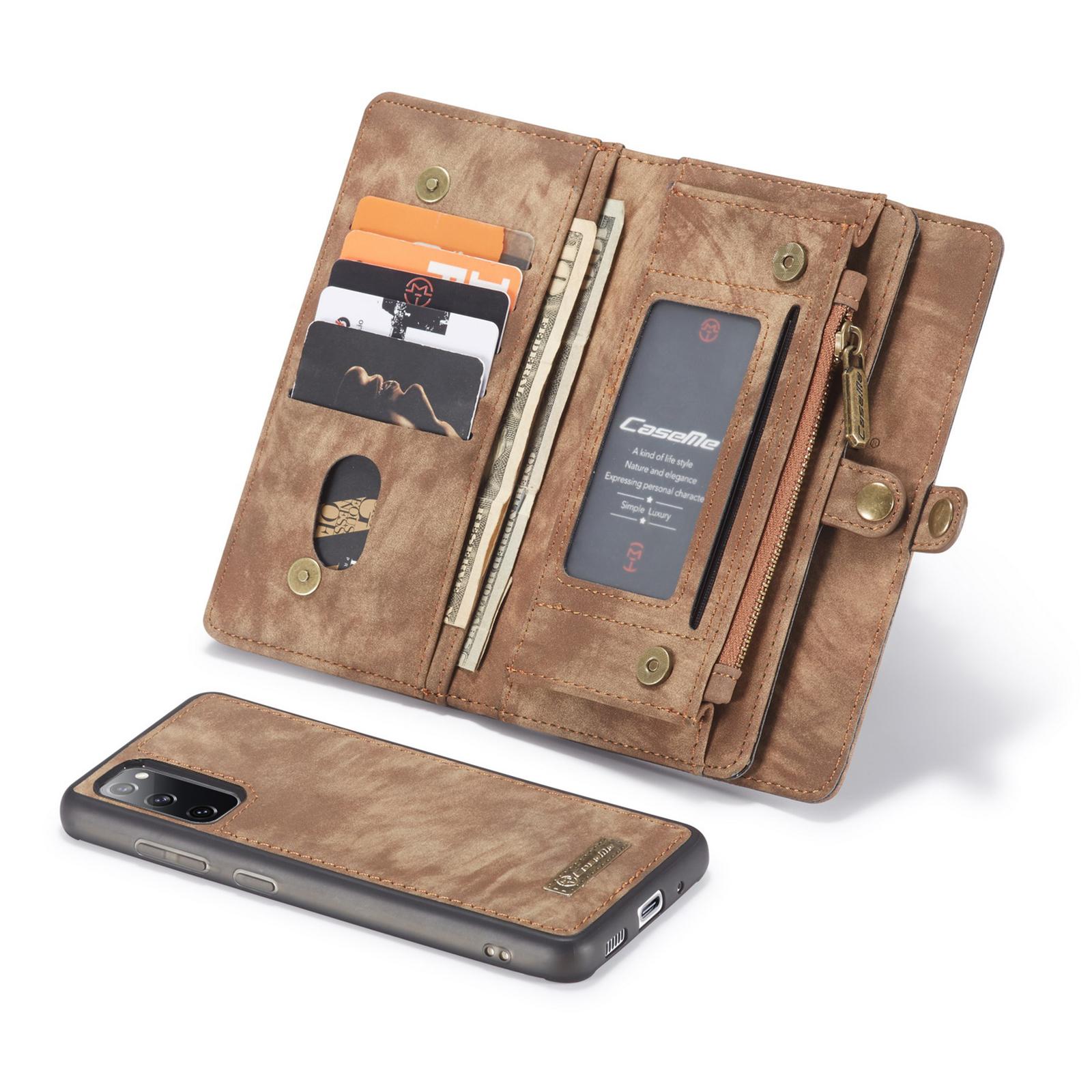 Étui portefeuille multi-cartes Samsung Galaxy S20 FE, Marron