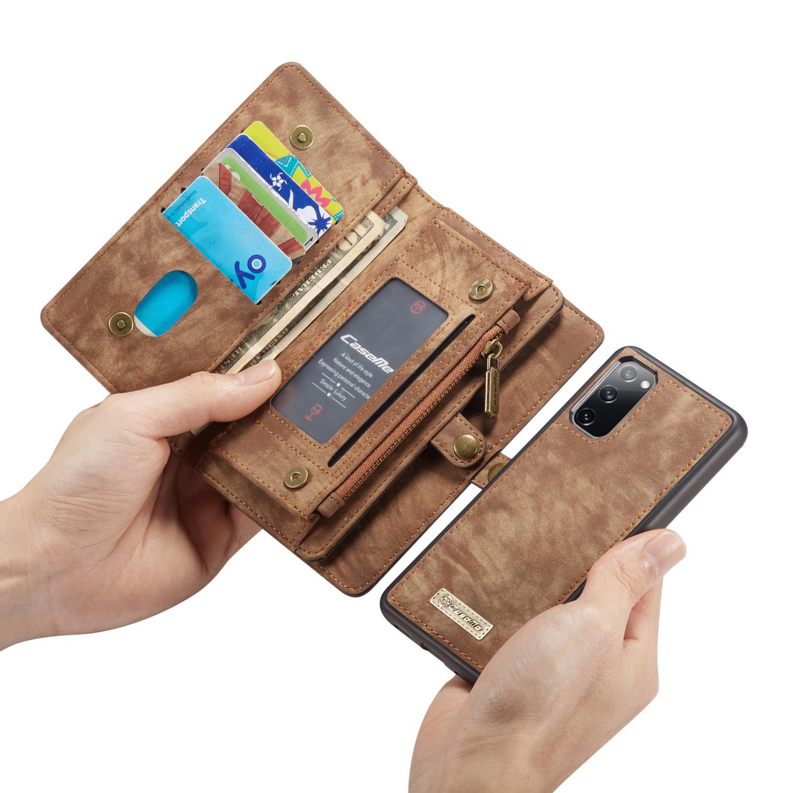 Étui portefeuille multi-cartes Samsung Galaxy S20 FE, Marron