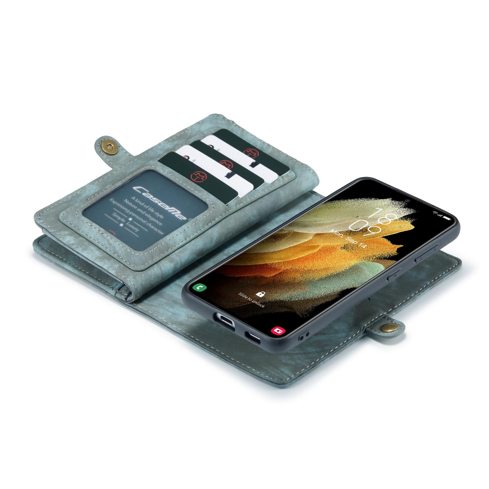 Étui portefeuille multi-cartes Samsung Galaxy S21, Bleu