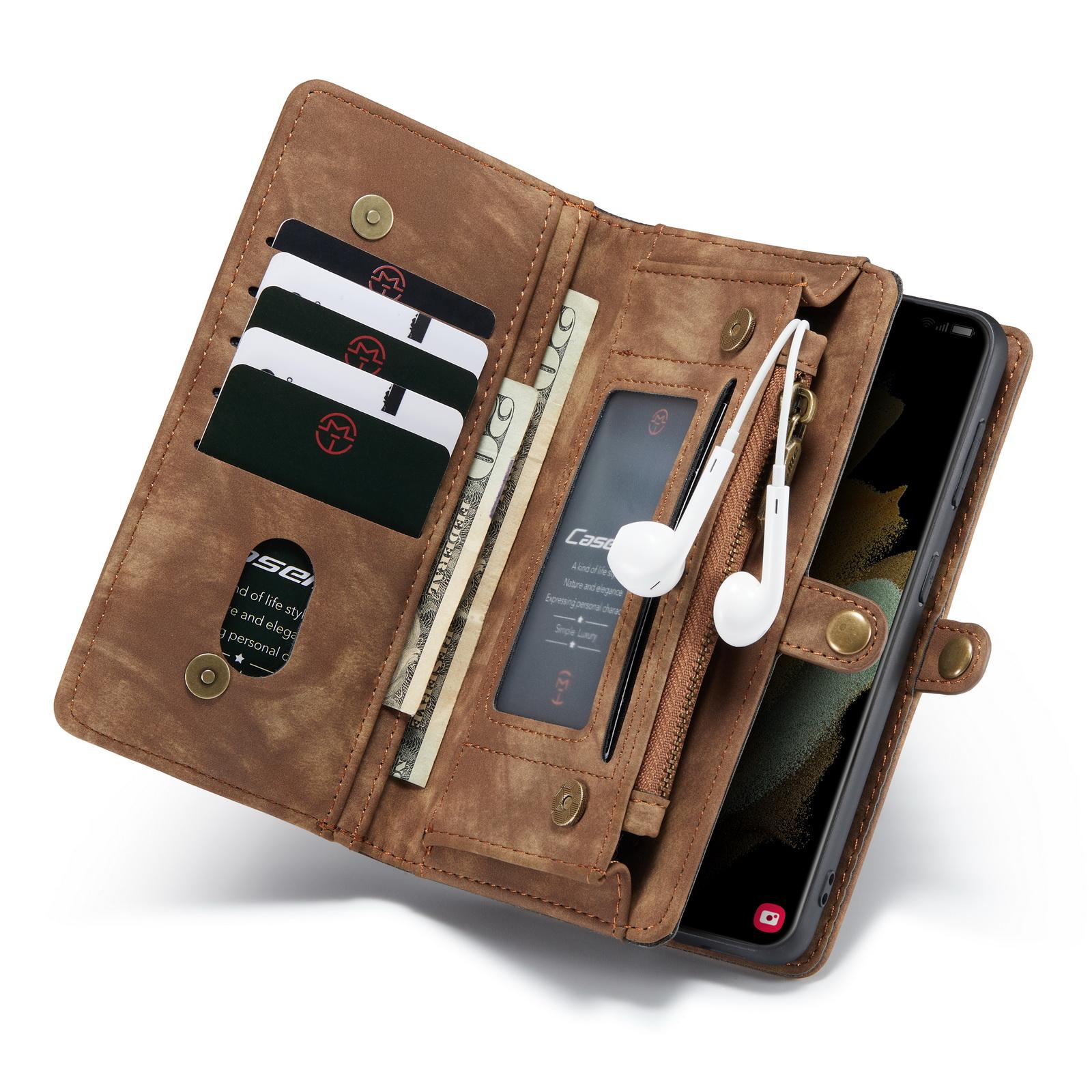 Étui portefeuille multi-cartes Samsung Galaxy S21, Marron