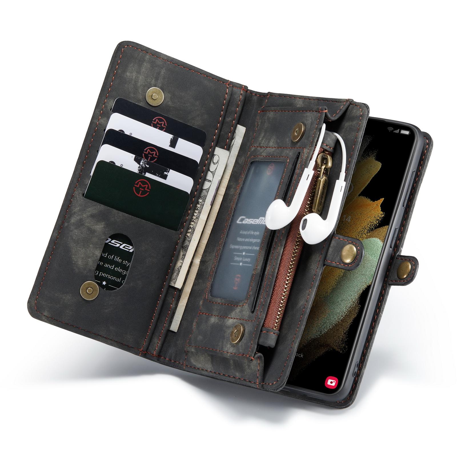 Étui portefeuille multi-cartes Samsung Galaxy S21, Gris