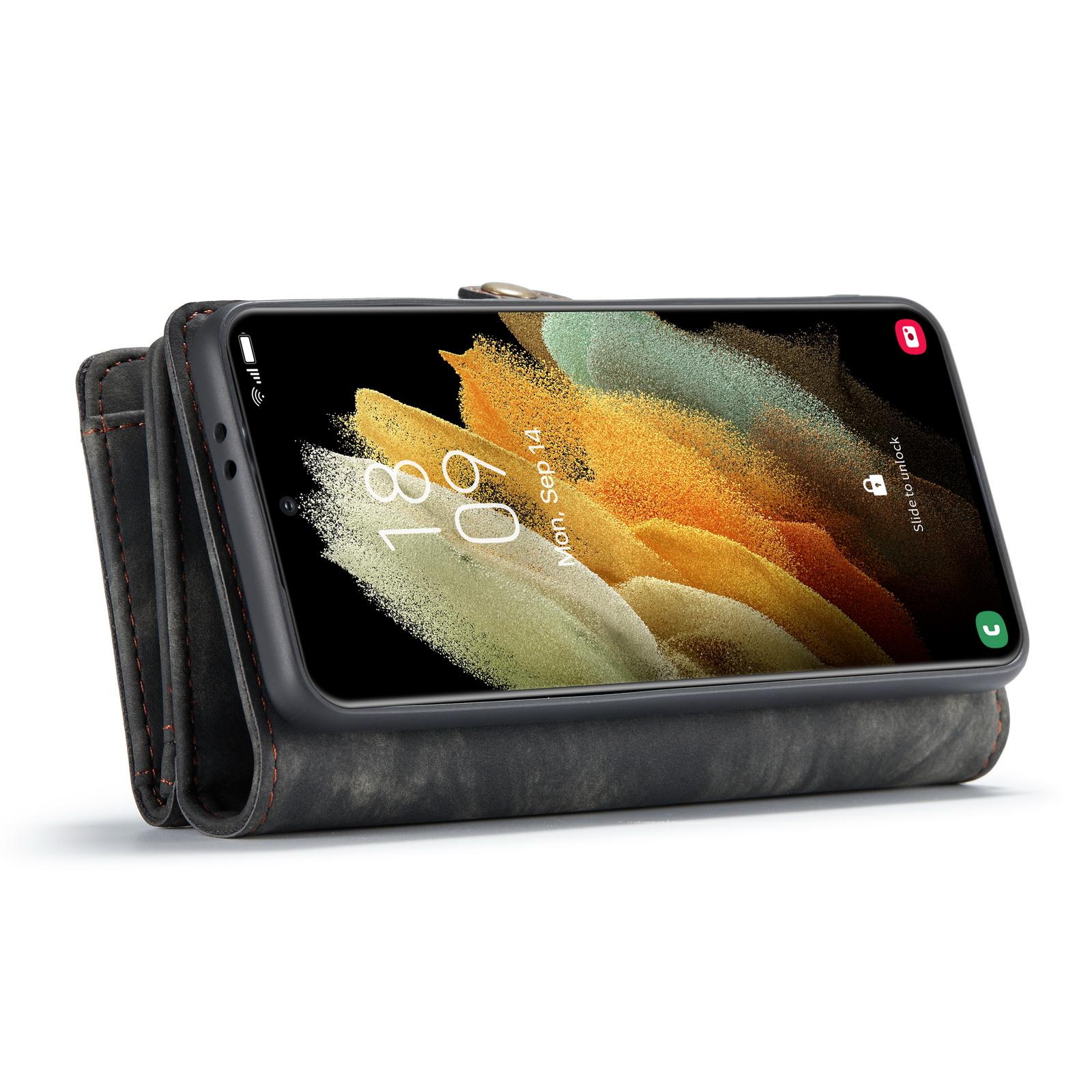 Étui portefeuille multi-cartes Samsung Galaxy S21, Gris