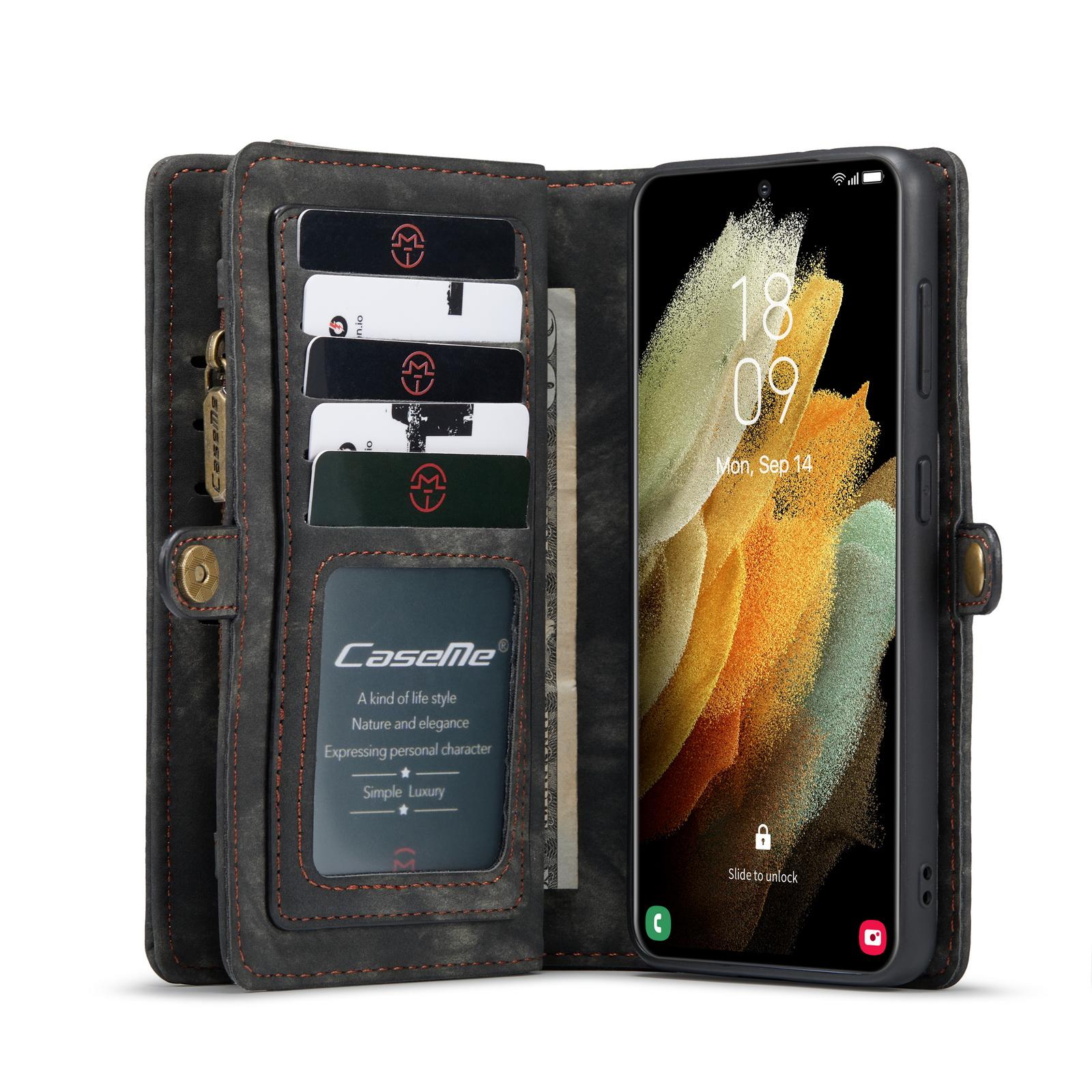 Étui portefeuille multi-cartes Samsung Galaxy S21, Gris