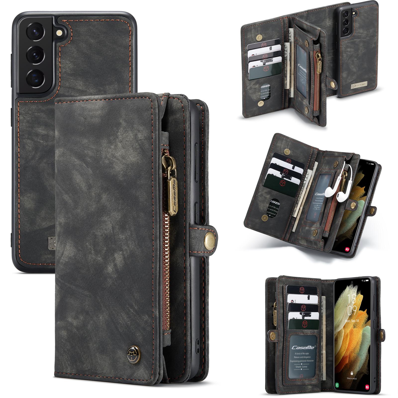 Étui portefeuille multi-cartes Samsung Galaxy S21 Plus, Gris
