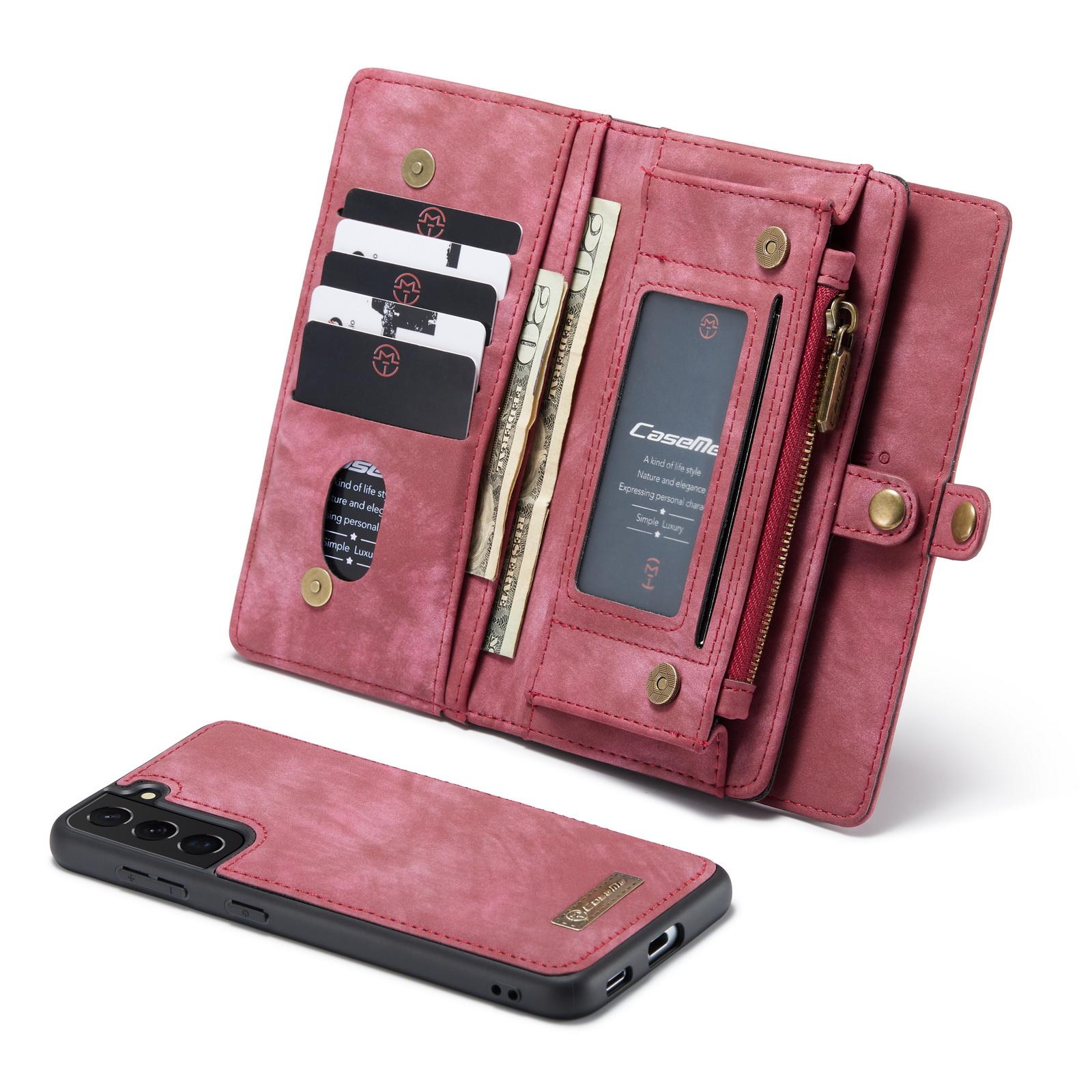 Étui portefeuille multi-cartes Samsung Galaxy S21 Plus, Rouge