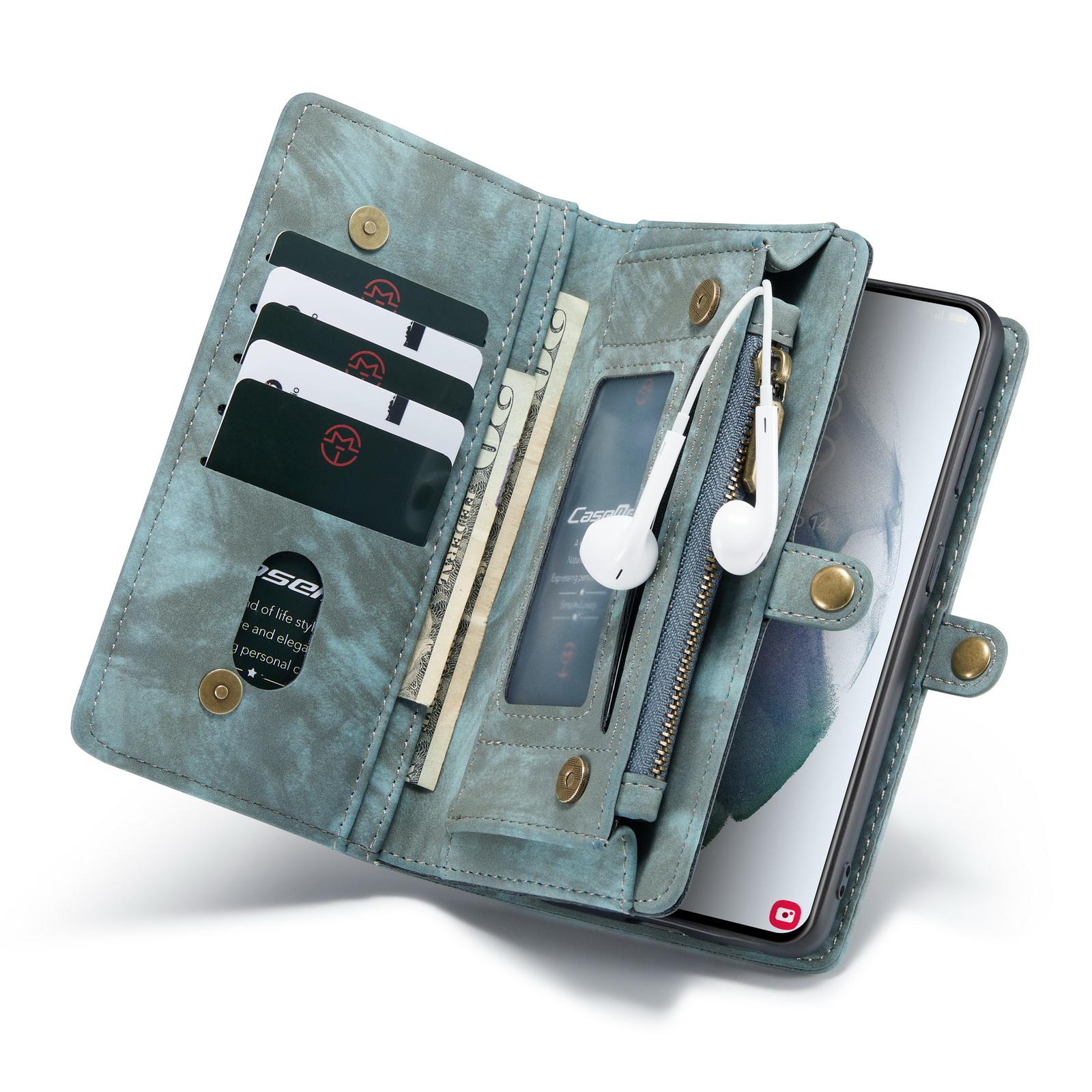 Étui portefeuille multi-cartes Samsung Galaxy S21 Ultra, Bleu