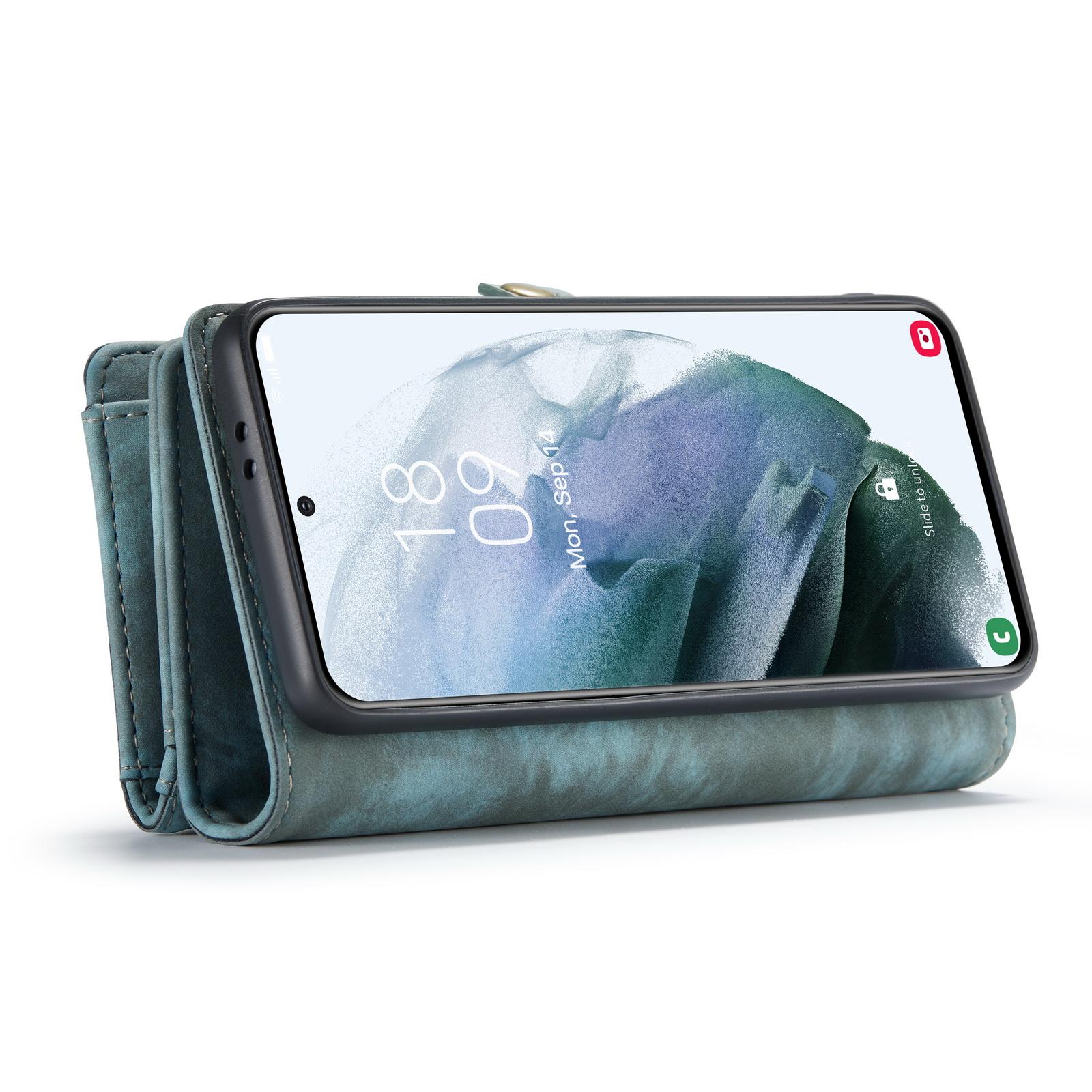 Étui portefeuille multi-cartes Samsung Galaxy S21 Ultra, Bleu