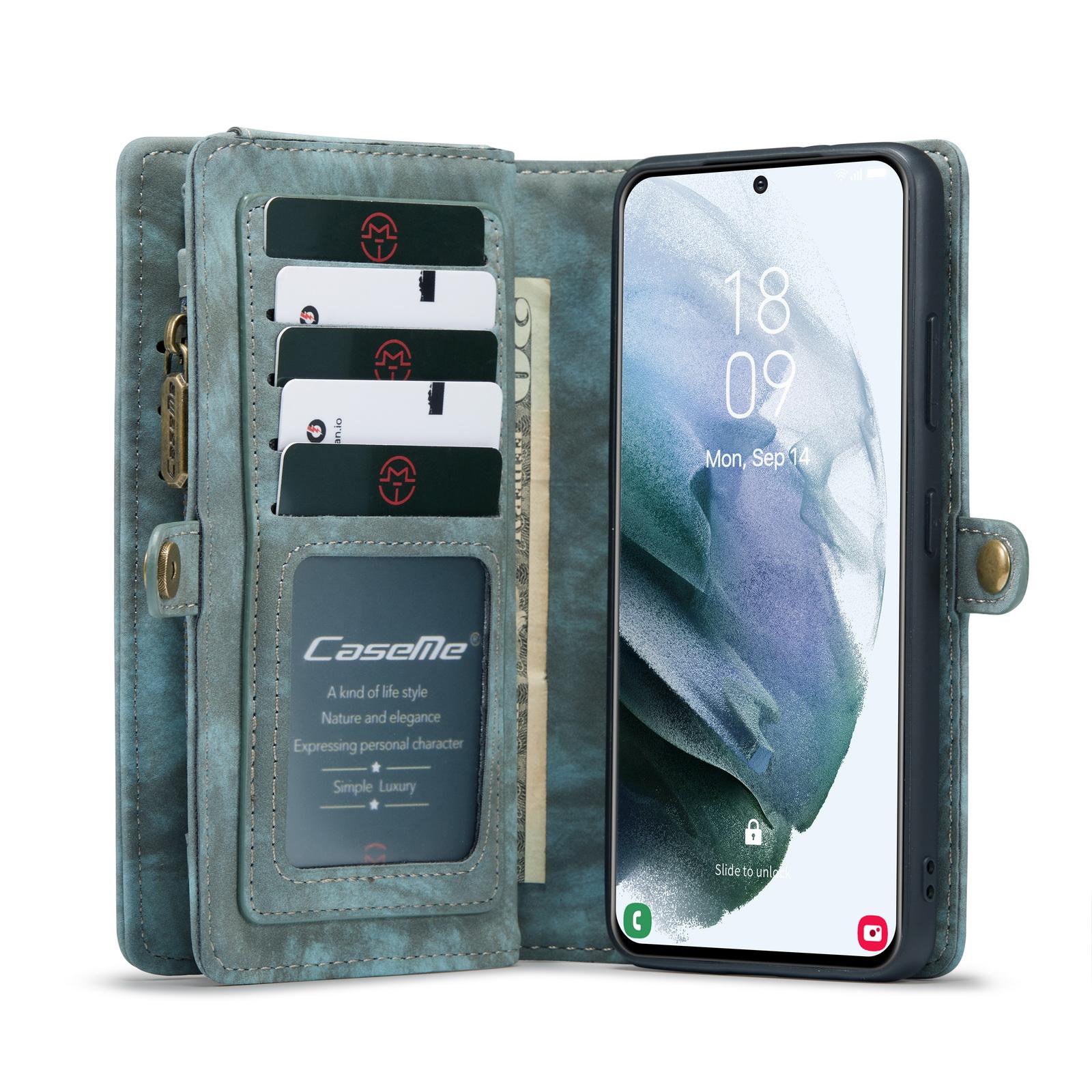 Étui portefeuille multi-cartes Samsung Galaxy S21 Ultra, Bleu