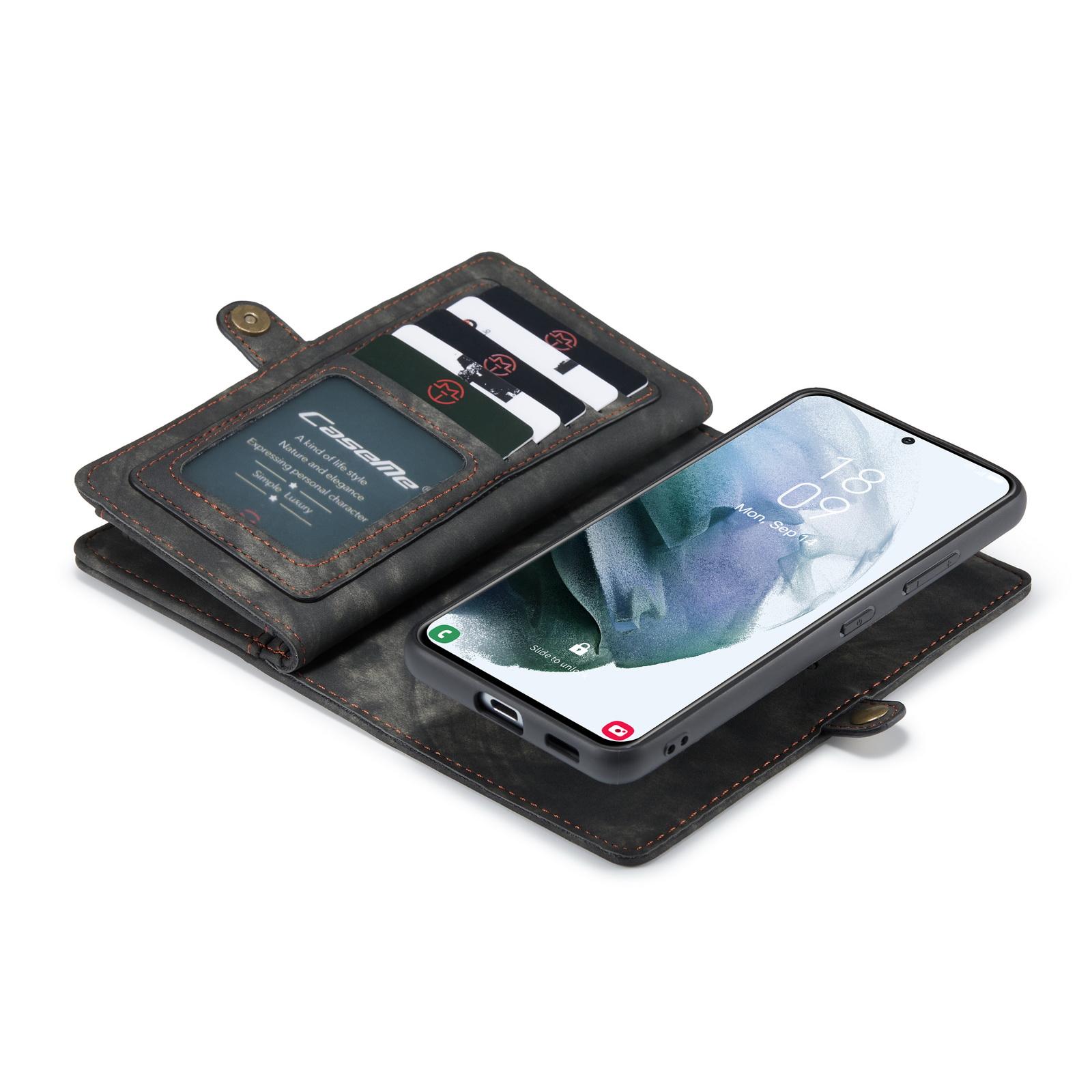 Étui portefeuille multi-cartes Samsung Galaxy S21 Ultra, Gris