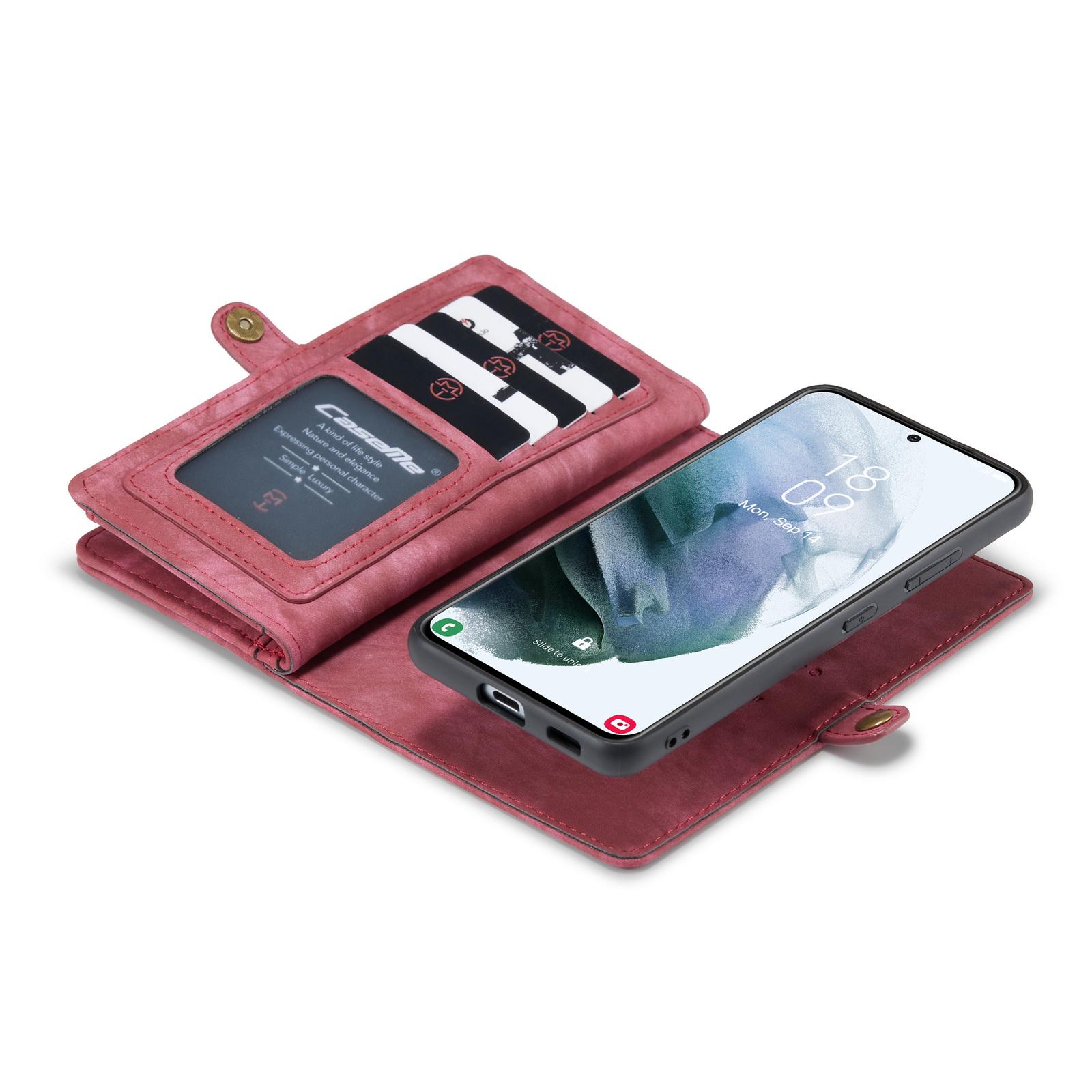 Étui portefeuille multi-cartes Samsung Galaxy S21 Ultra Rouge