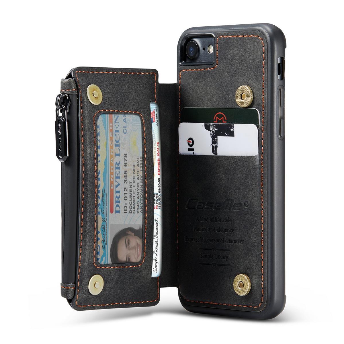 Coque avec plusieurs fentes iPhone SE (2020), noir