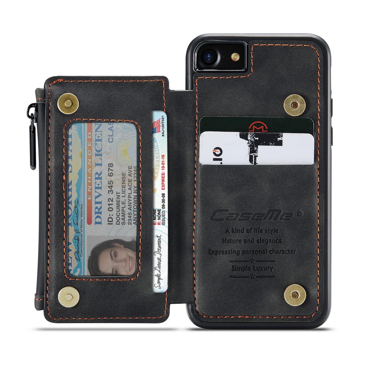 Coque avec plusieurs fentes iPhone SE (2020), noir