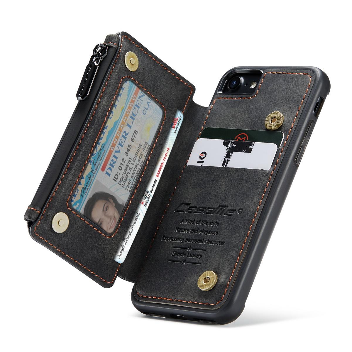 Coque avec plusieurs fentes iPhone SE (2020), noir