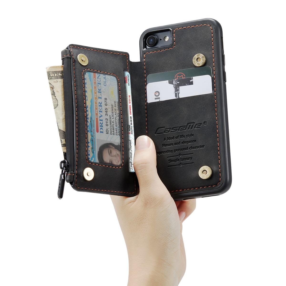Coque avec plusieurs fentes iPhone SE (2020), noir