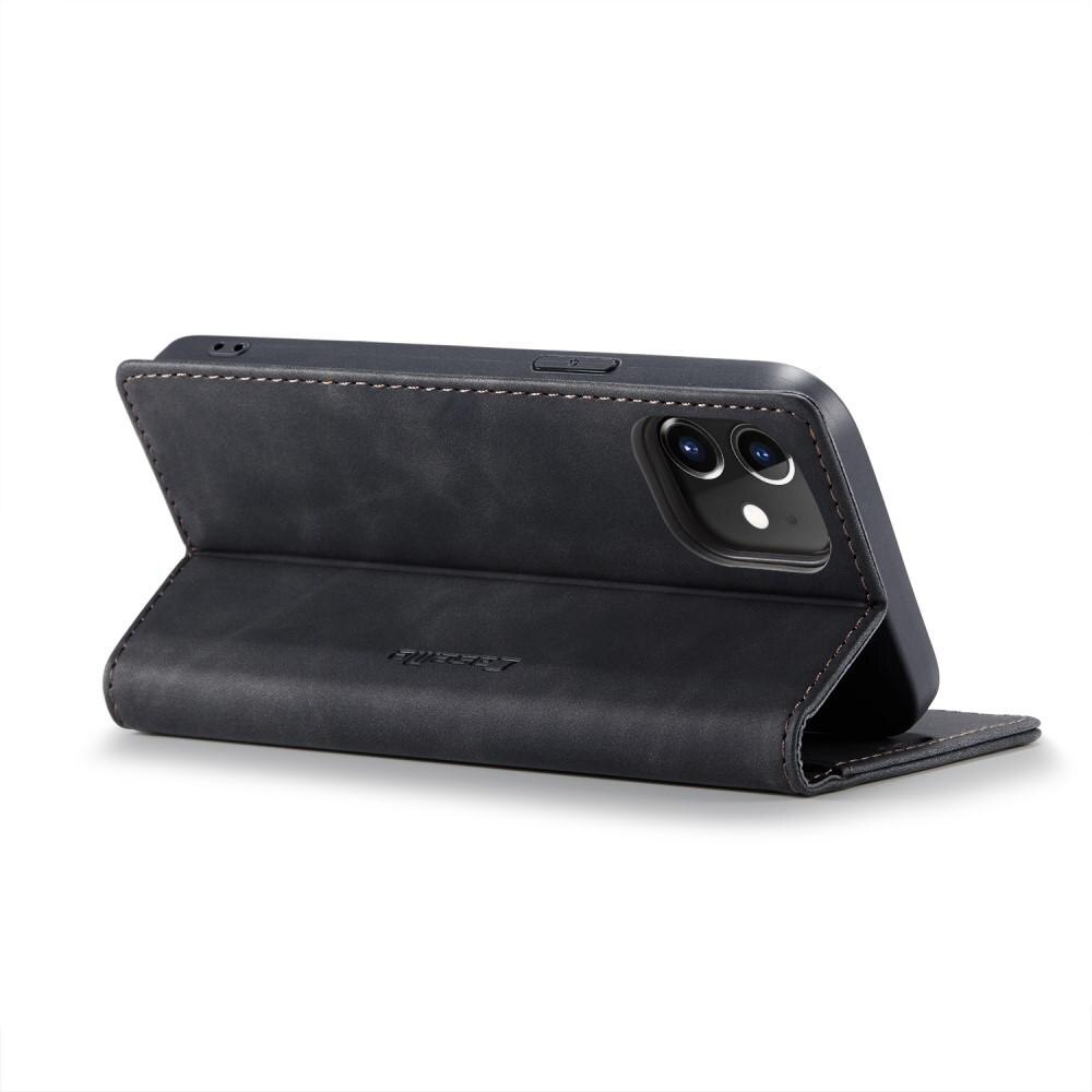 Étui portefeuille mince iPhone 12 Mini, Noir