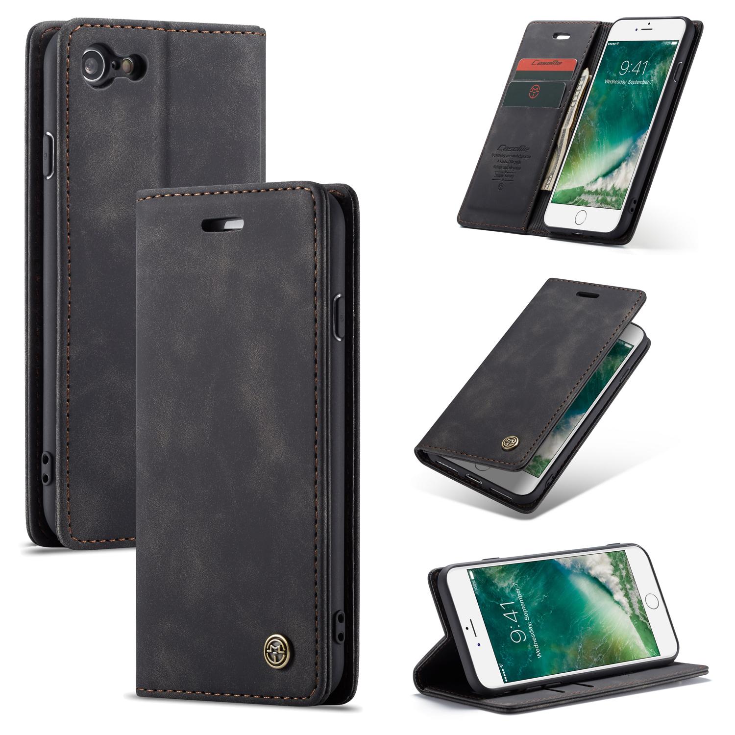 Étui portefeuille mince iPhone 8, Noir