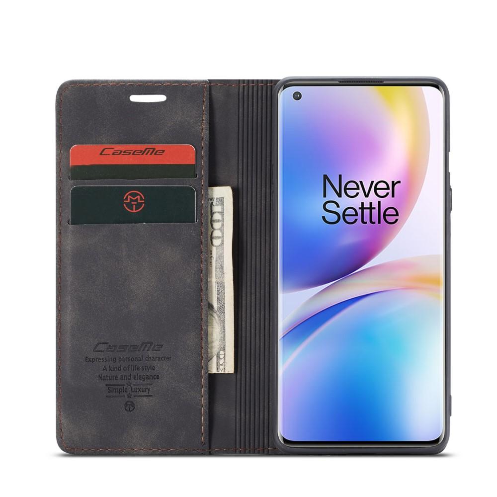 Étui portefeuille mince  OnePlus 8 Pro, Noir