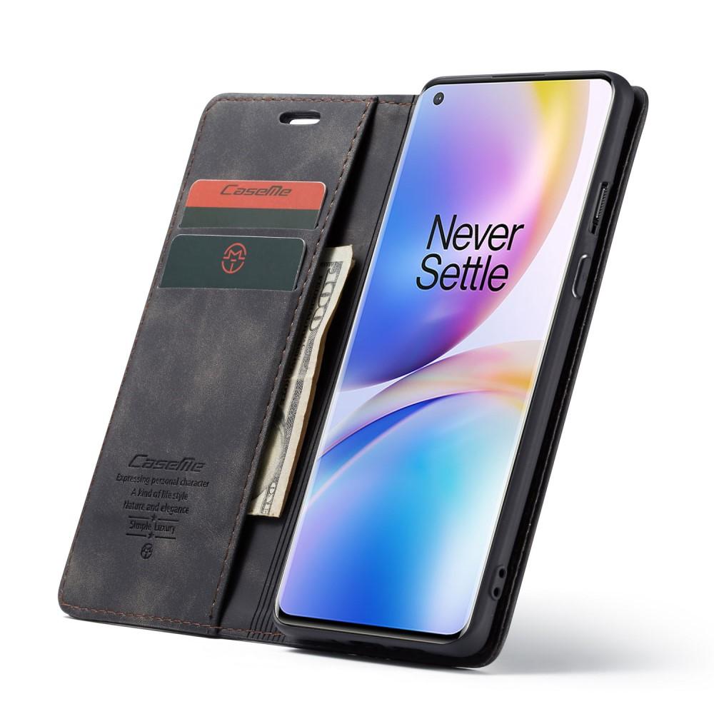 Étui portefeuille mince  OnePlus 8 Pro, Noir