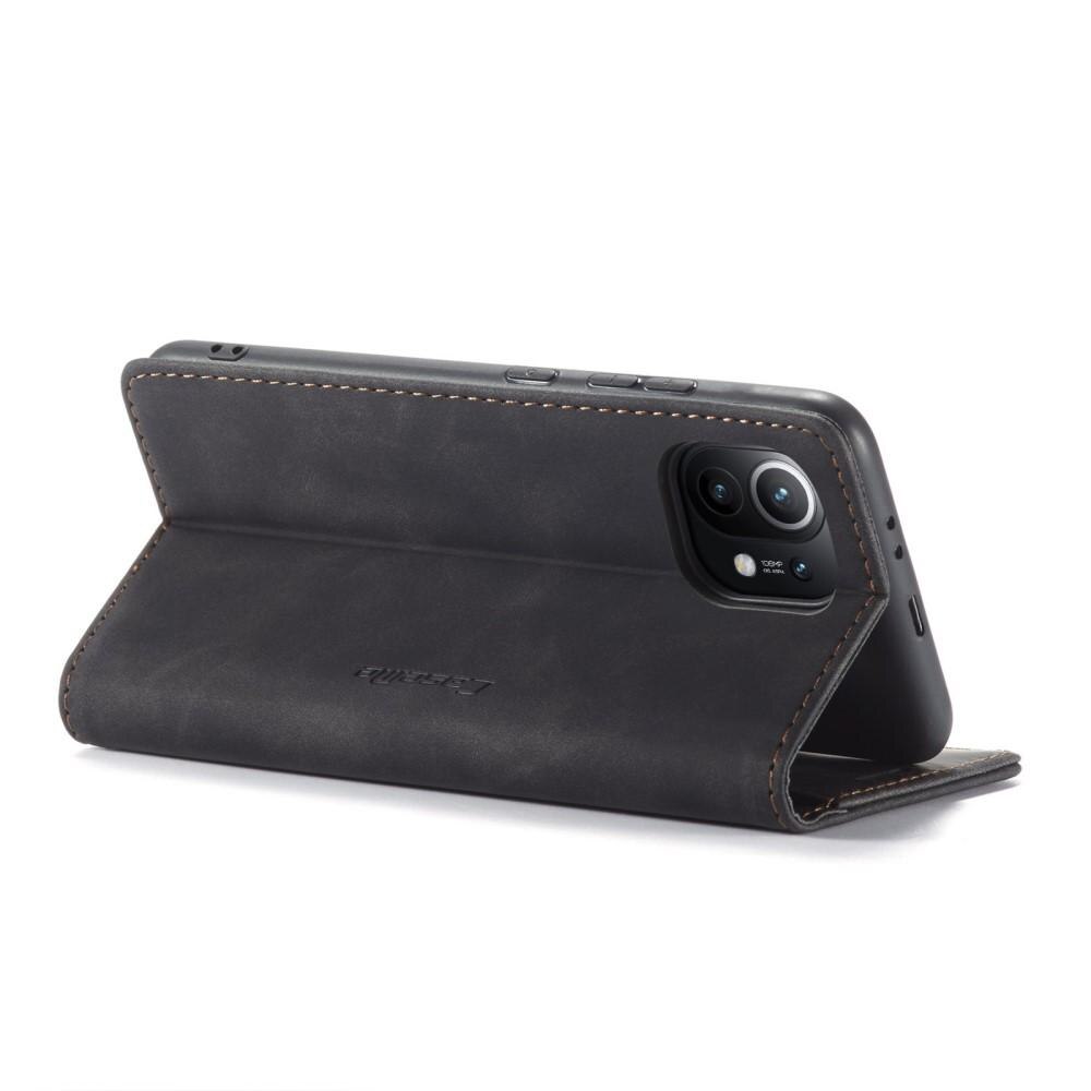 Étui portefeuille mince Xiaomi Mi 11, Noir