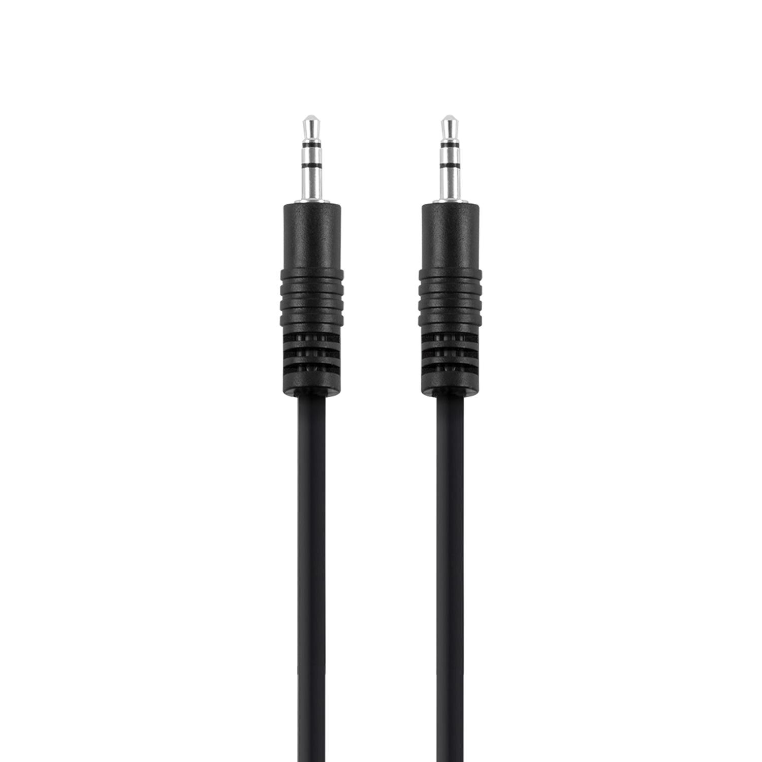 Câble audio stéréo 3,5 mm 0.5 mètre Noir