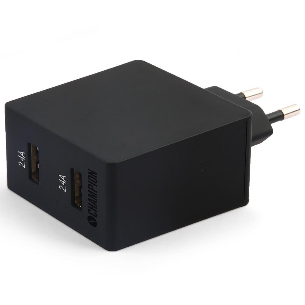 Chargeur USB 2 ports 24W 4.8A Noir