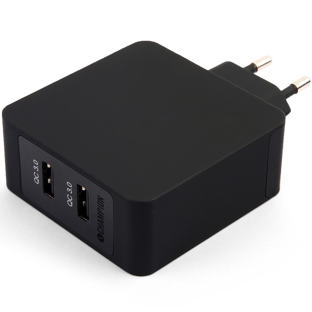 Fast Charge Dual USB QC3 36W Noir