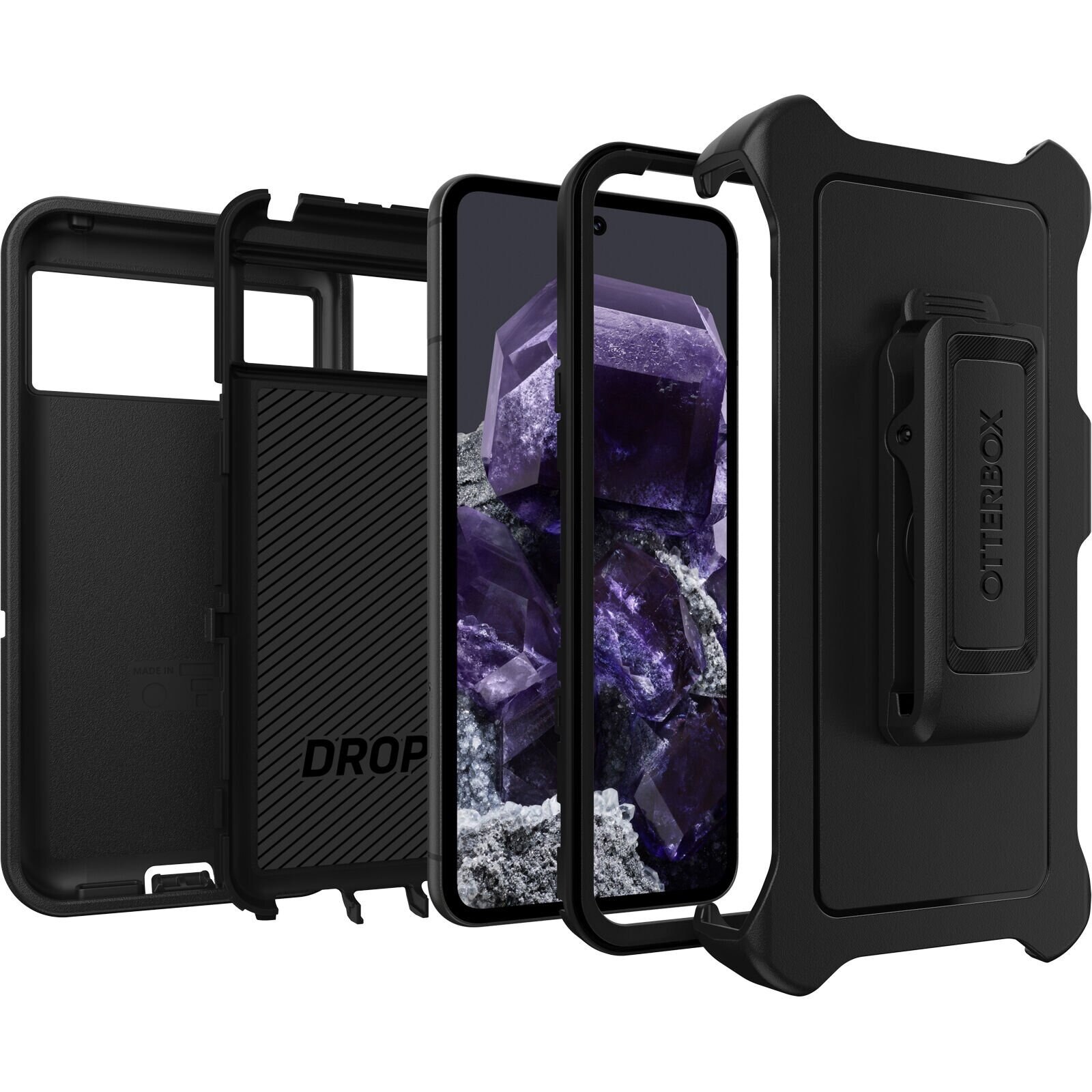 Coque Defender Google Pixel 8, noir