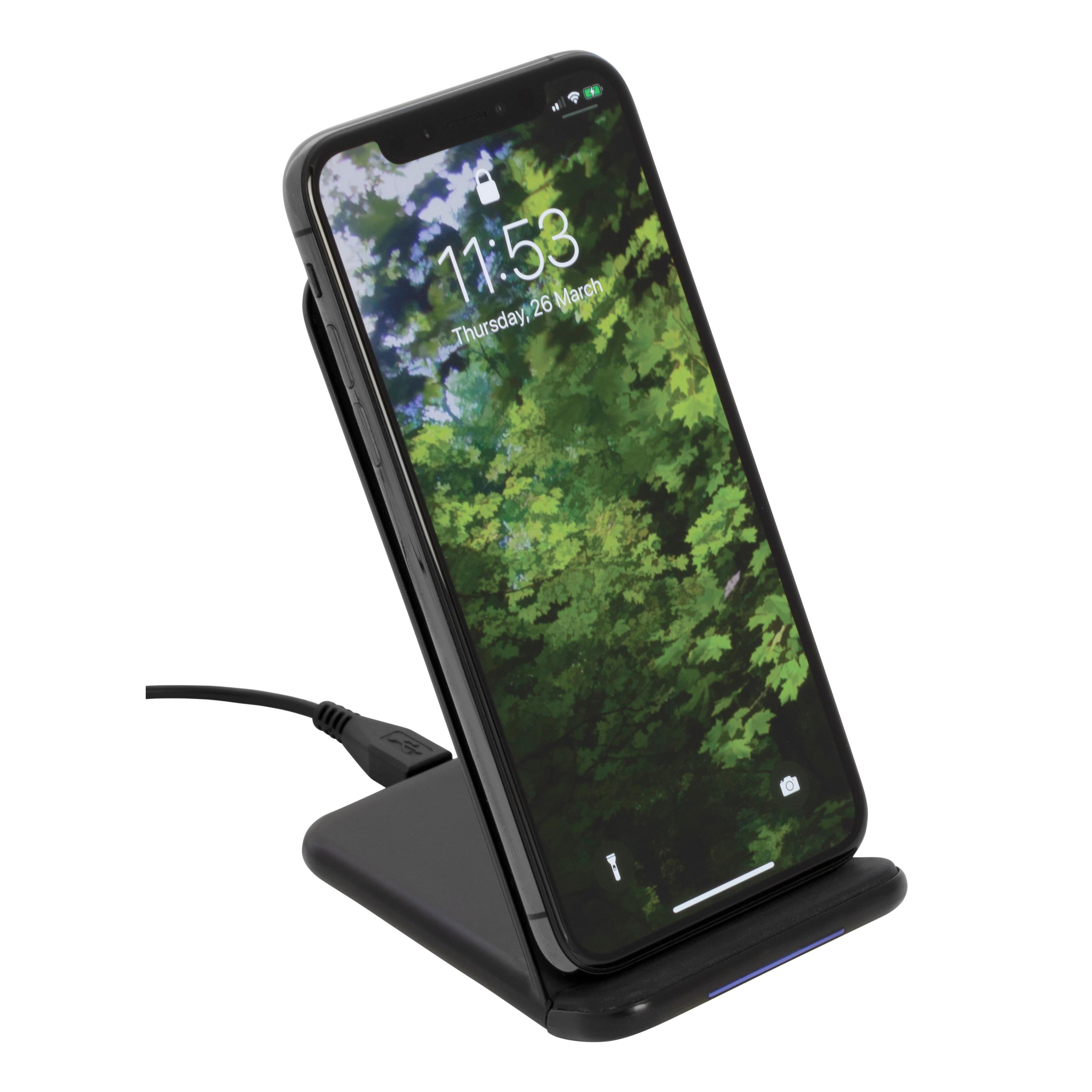 10W QI Stand Chargeur sans fil Noir