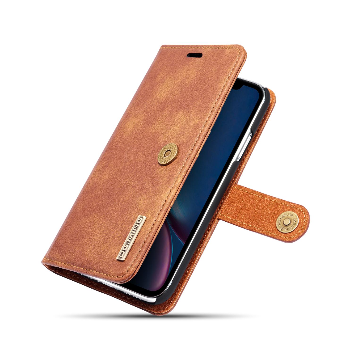 Étui portefeuille Magnet Wallet iPhone Xr, Cognac