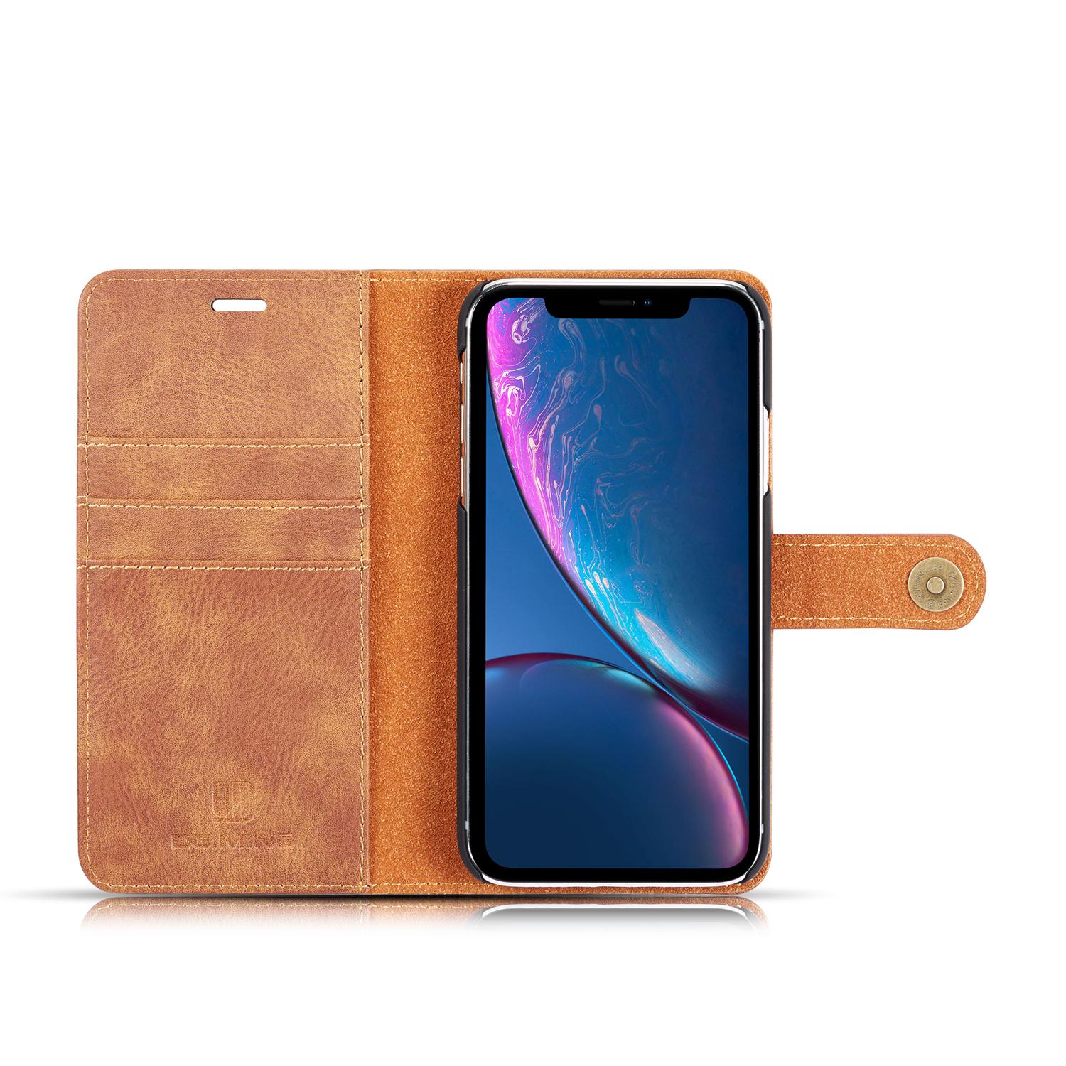 Étui portefeuille Magnet Wallet iPhone Xr, Cognac