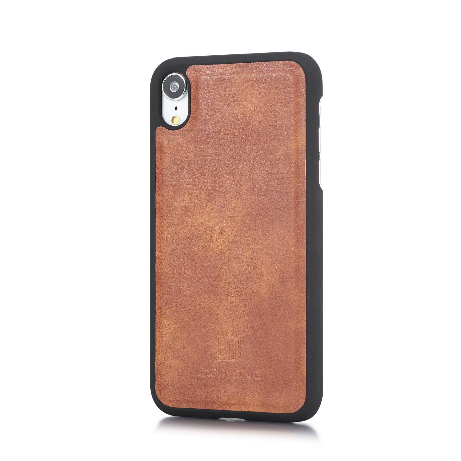 Étui portefeuille Magnet Wallet iPhone Xr, Cognac