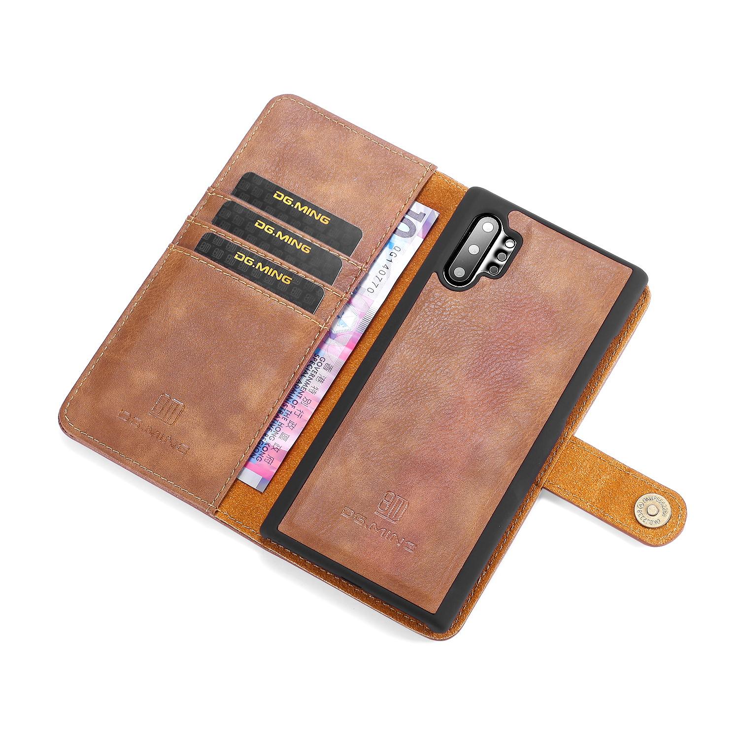 Étui portefeuille Magnet Wallet Samsung Galaxy Note 10 Plus, Marron