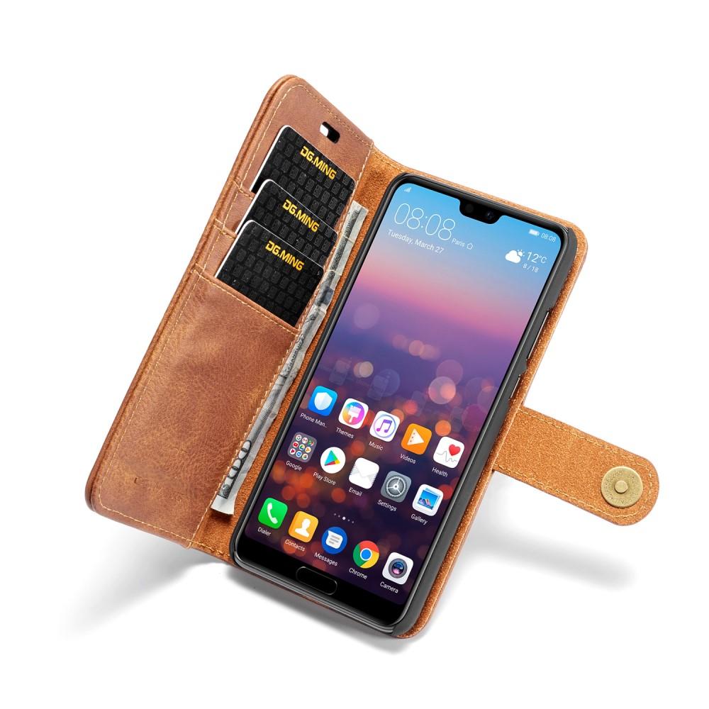 Étui portefeuille Magnet Wallet Huawei P20 Cognac