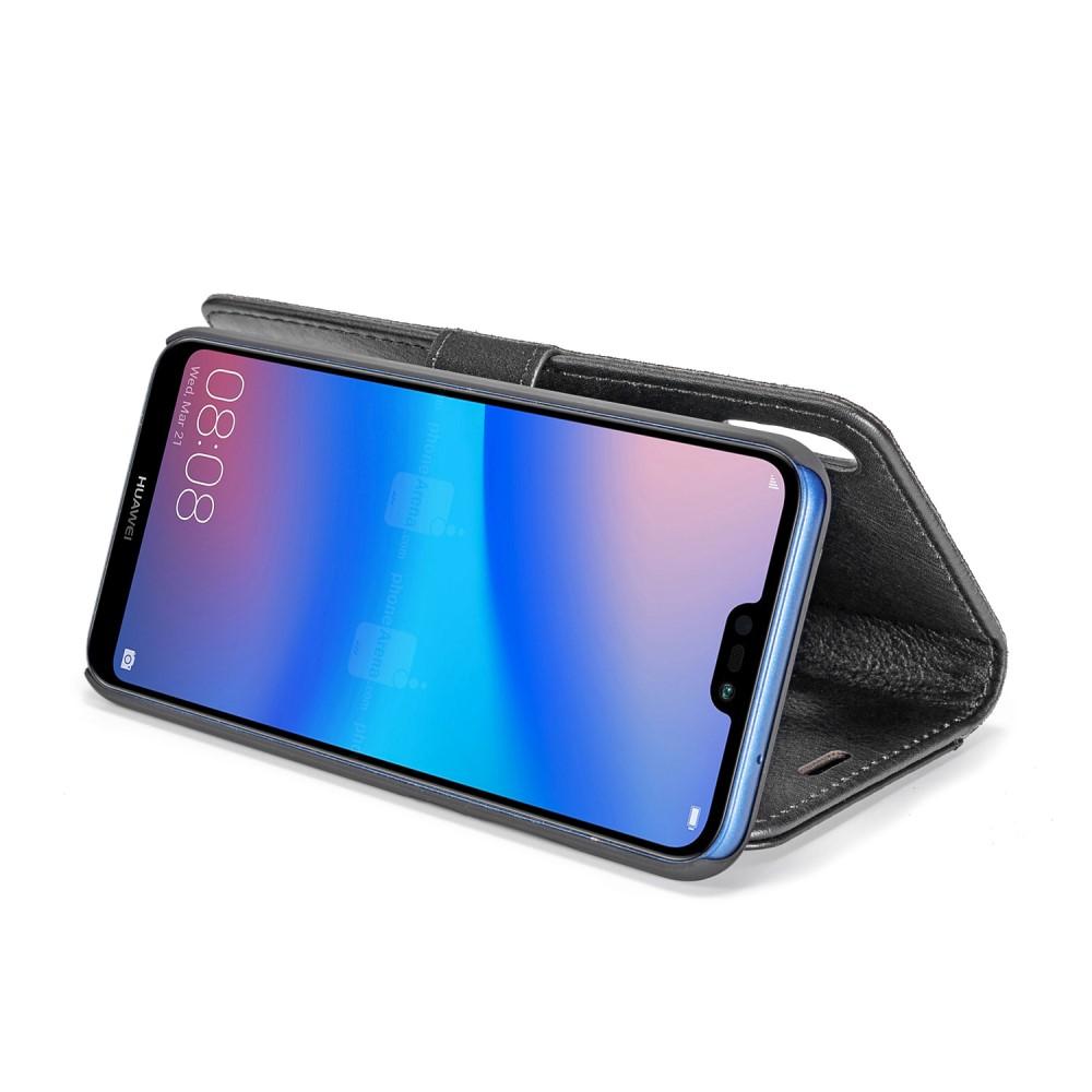 Étui portefeuille Magnet Wallet Huawei P20 Lite, Noir