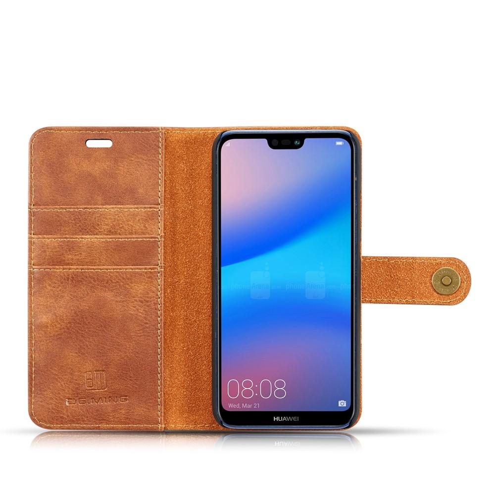 Étui portefeuille Magnet Wallet Huawei P20 Lite Cognac